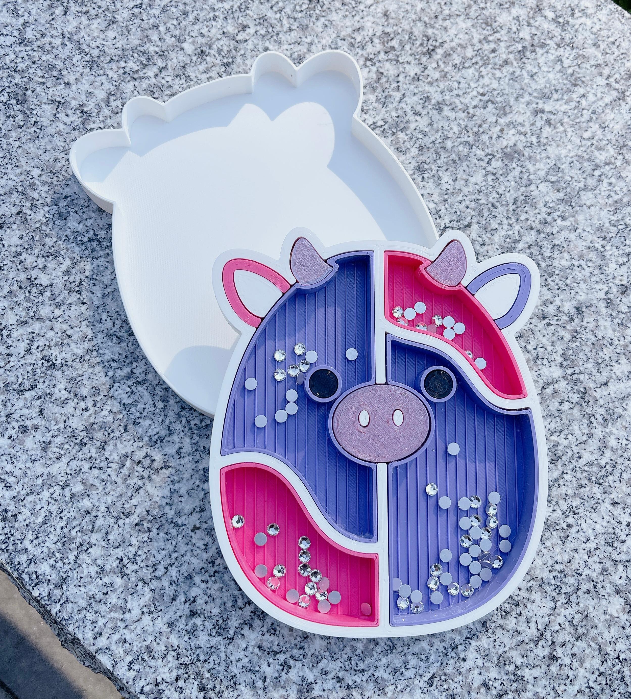 Squishmallow Cow Rhinestone Tray 3d model