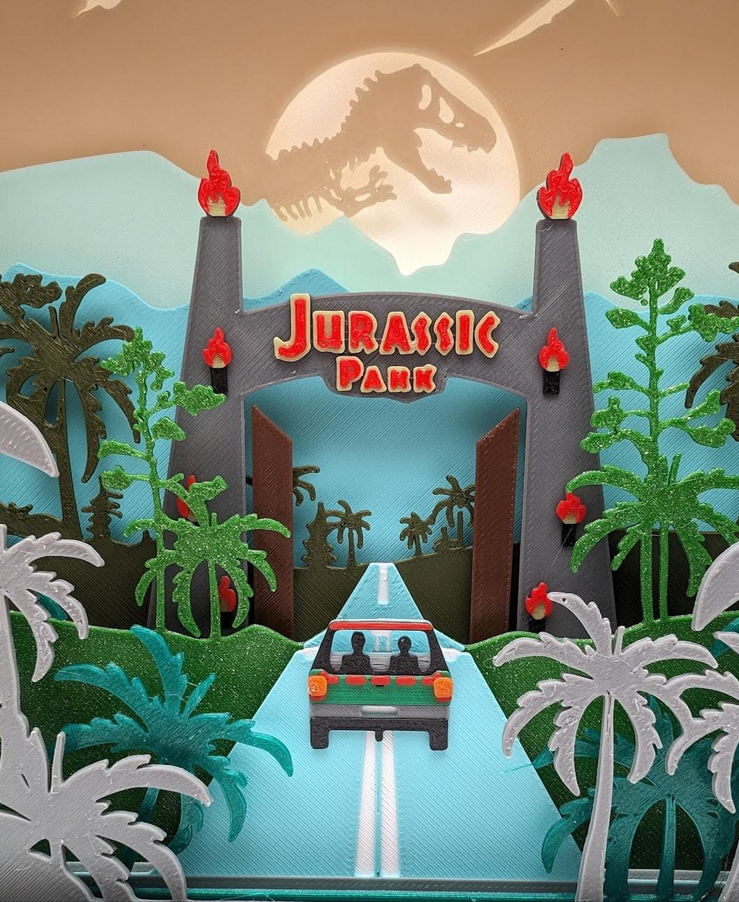 Jurassic Park Shadow Box 3d model