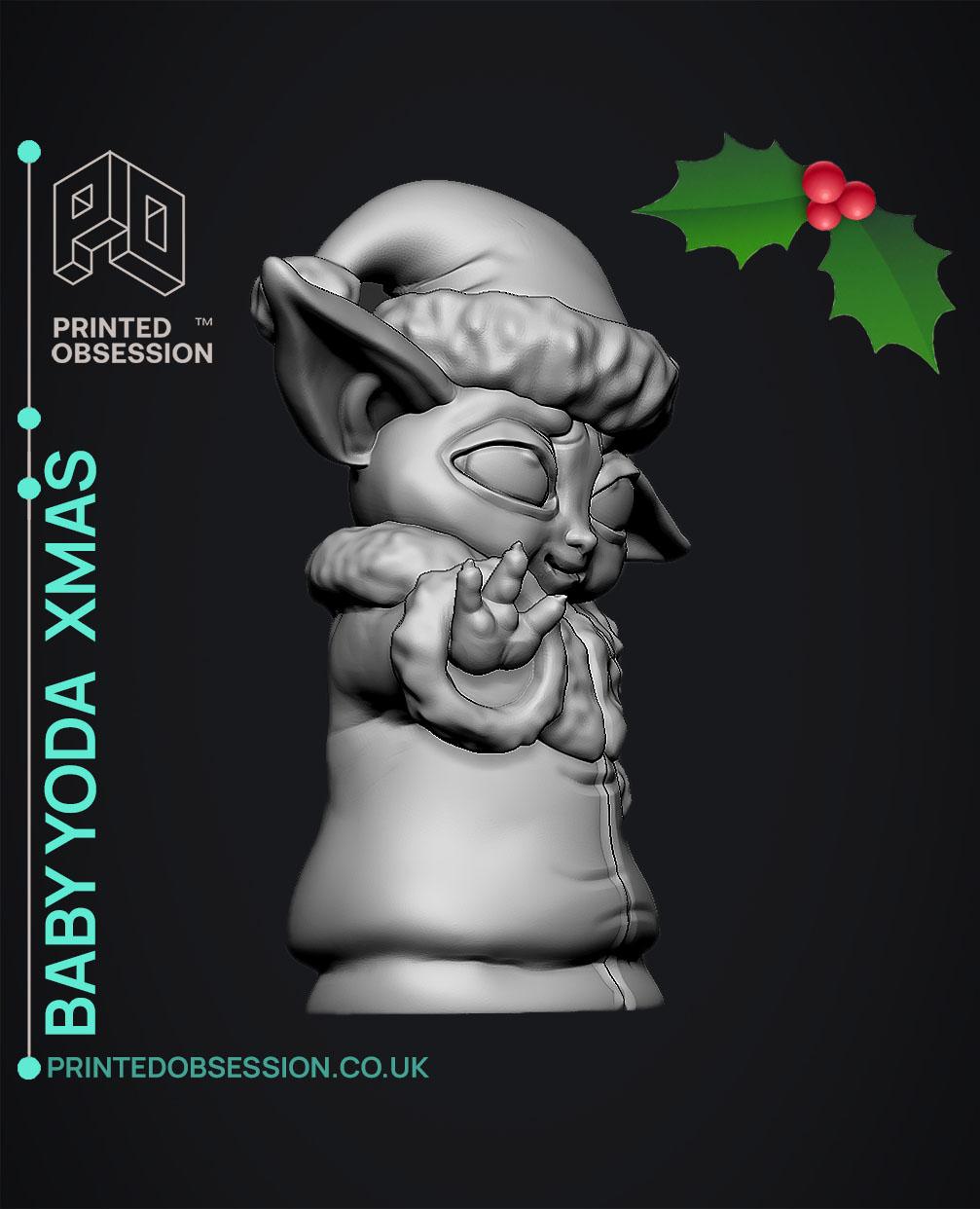 Baby Yoda Xmas - Star Wars - Fan Art 3d model