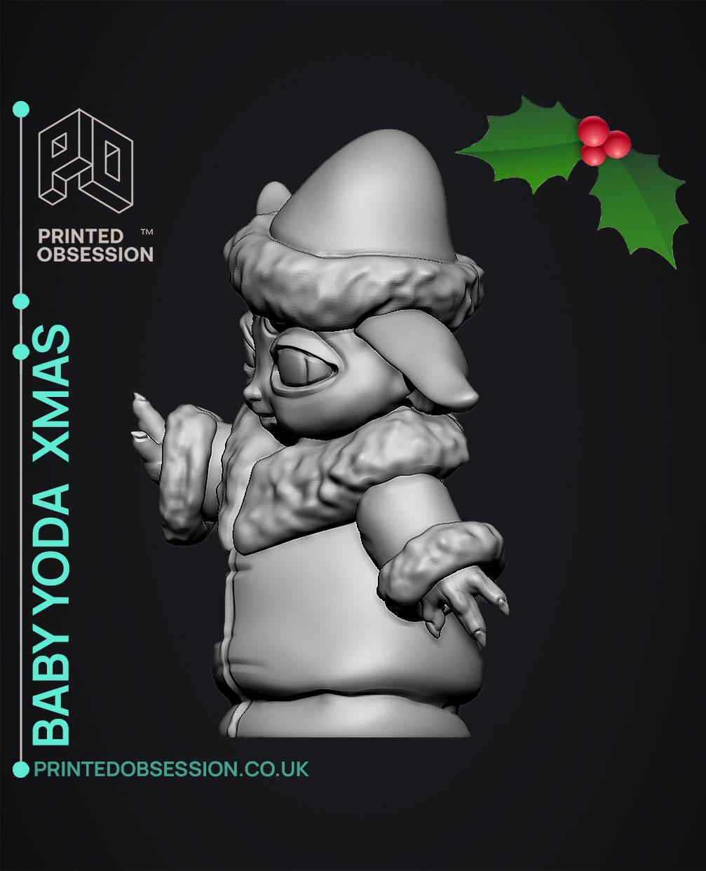 Baby Yoda Xmas - Star Wars - Fan Art 3d model