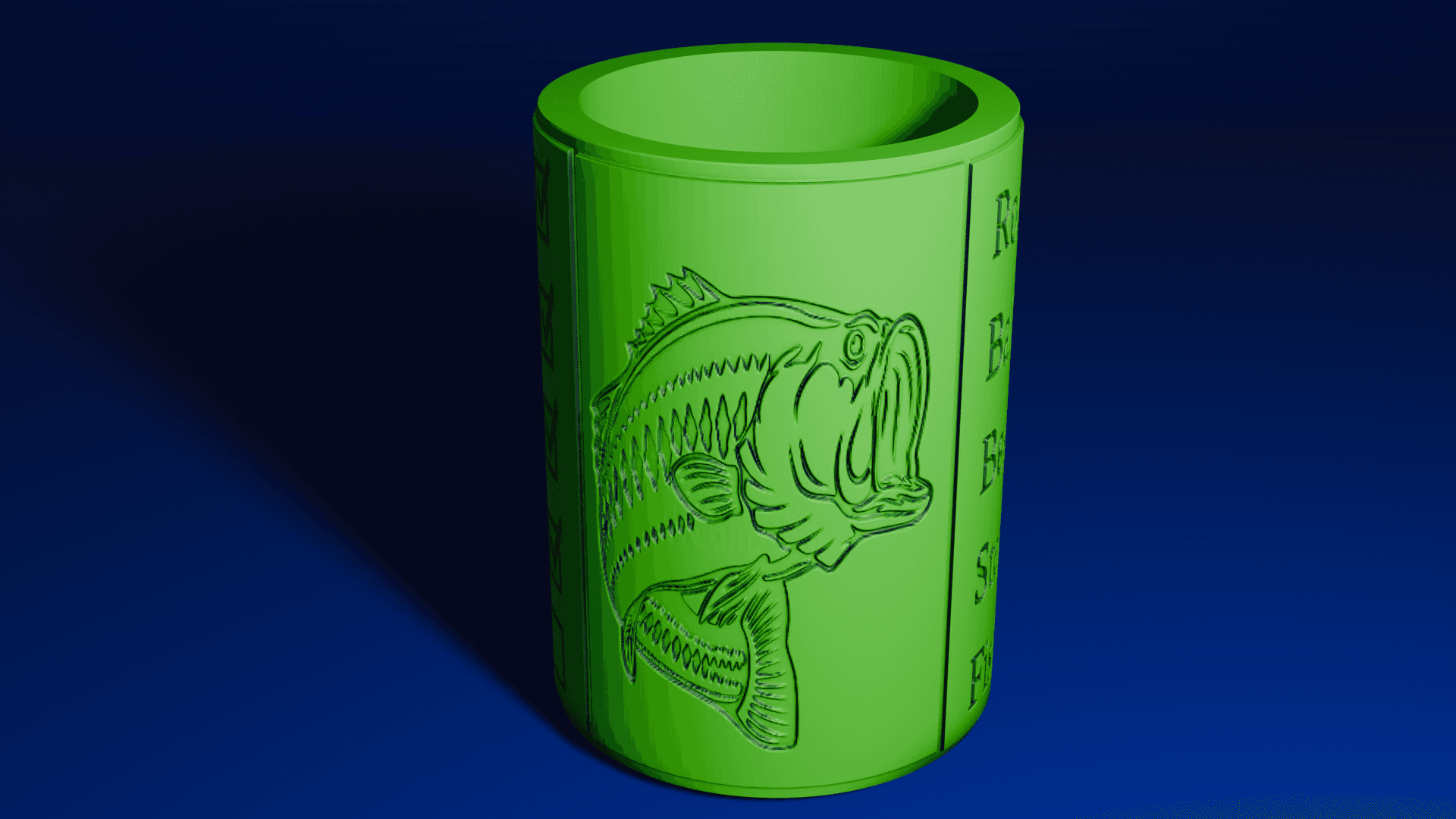 Fishing Checklist Beer Can Holder 3d model