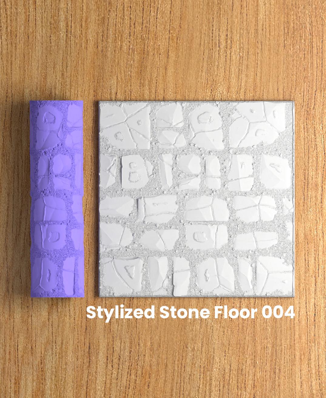 Collection Tumbleweed | Stylized Stone Floor 004 | Polymer Clay Seamless Texture Roller 3d model