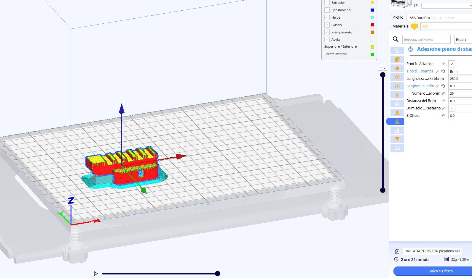 GLOCK GEN3 RAIL ADAPTERS FOR PICATINNY RAIL 3d model