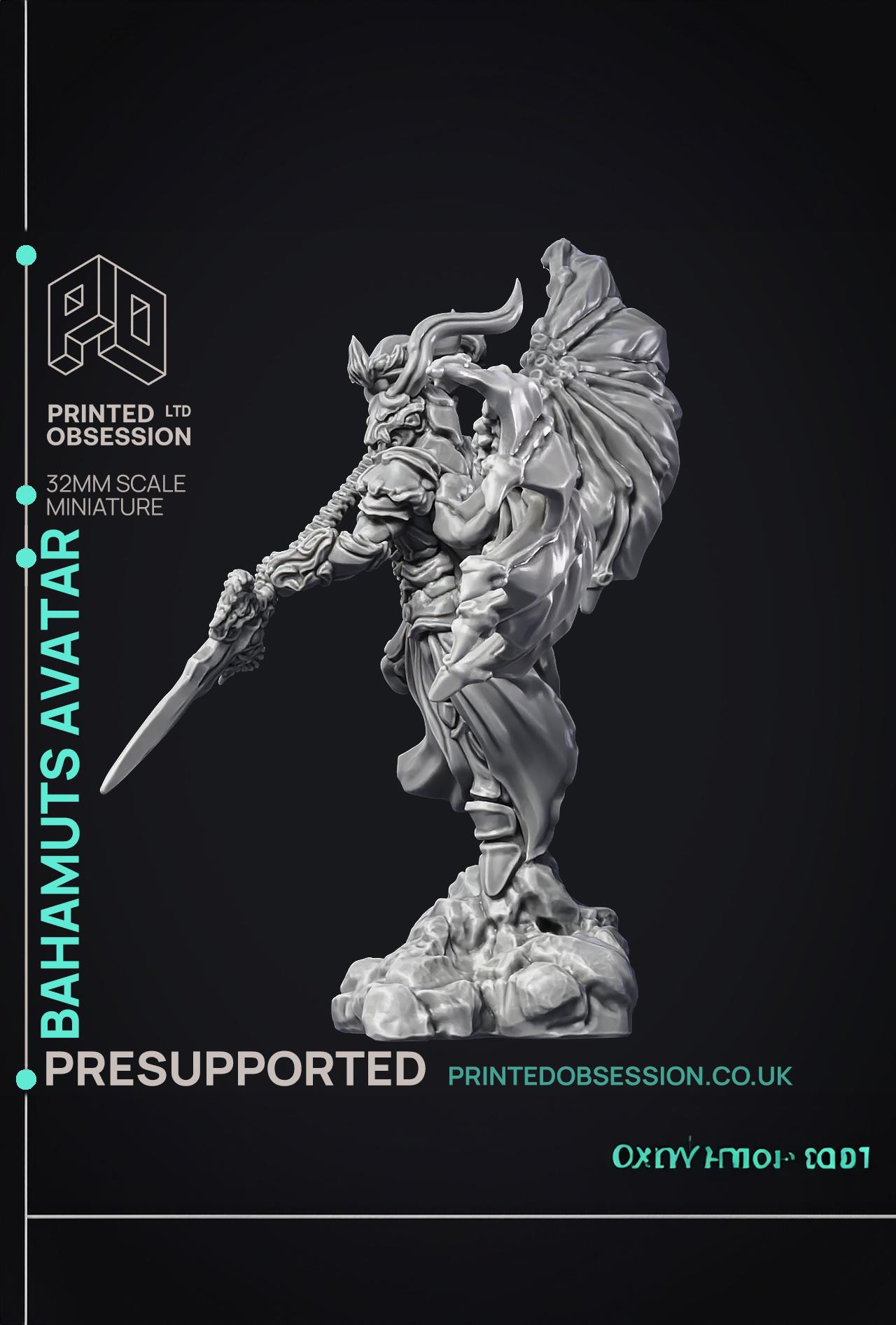 Bahamuts Avatar - Celestial - PRESUPPORTED - Heaven hath no Fury - 32 mm scale  3d model