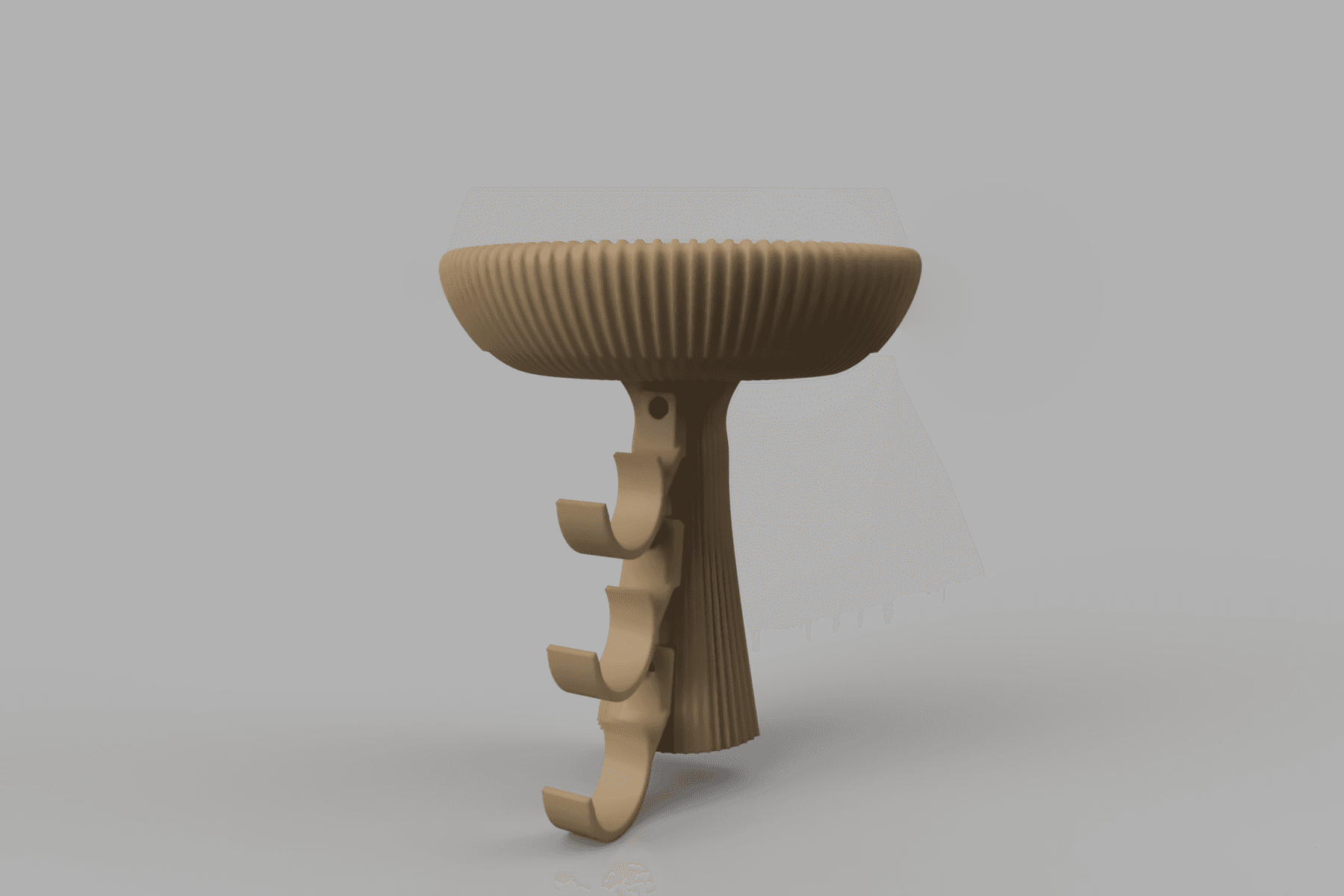 MUSHROOM WALL KEYCHAIN HOLDER 3d model