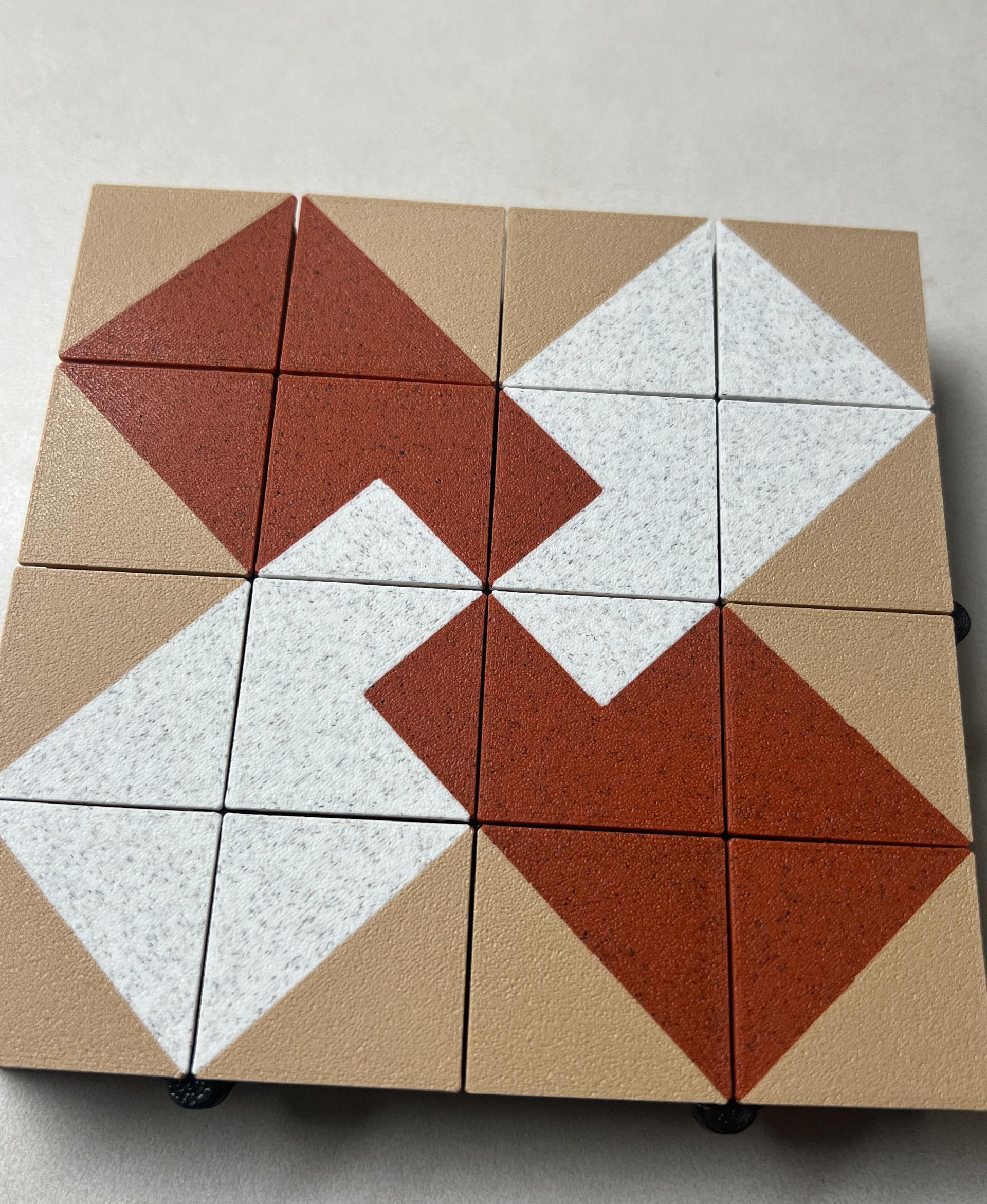 Auxetic Tile // 18mm Diagonal Split 3d model