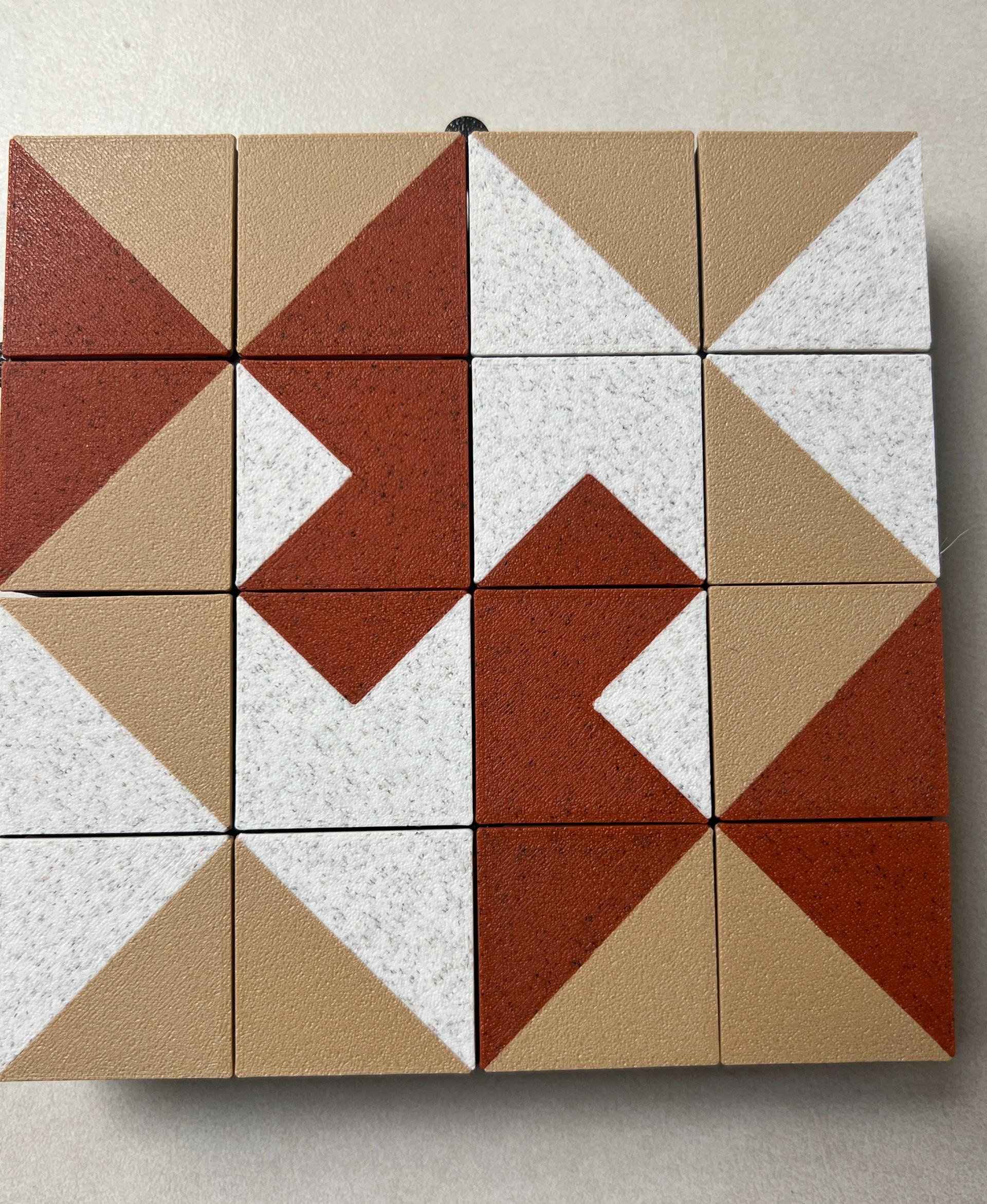 Auxetic Tile // 18mm Diagonal Split 3d model