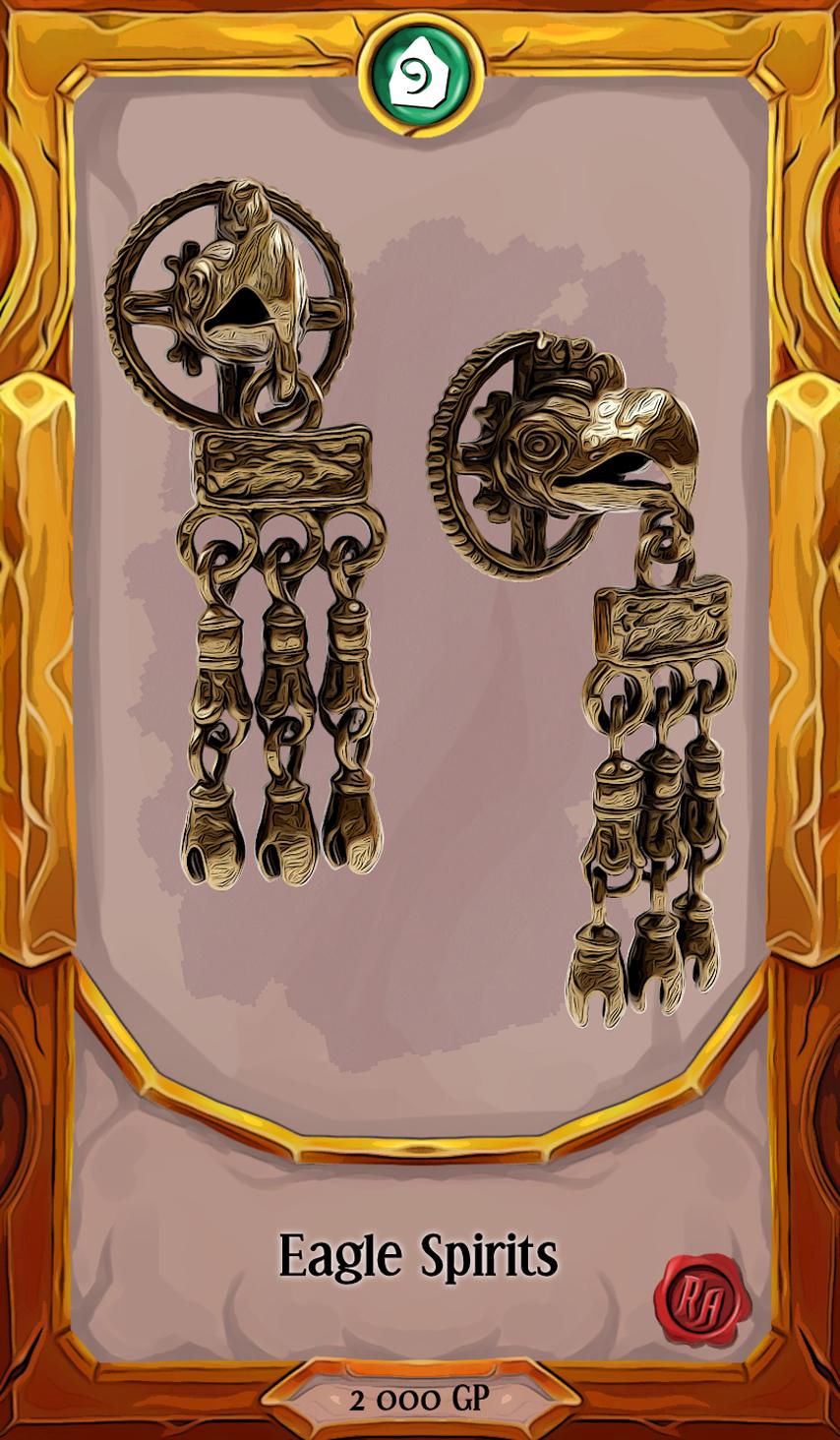 Eagle Spirits - Earrings 3d model