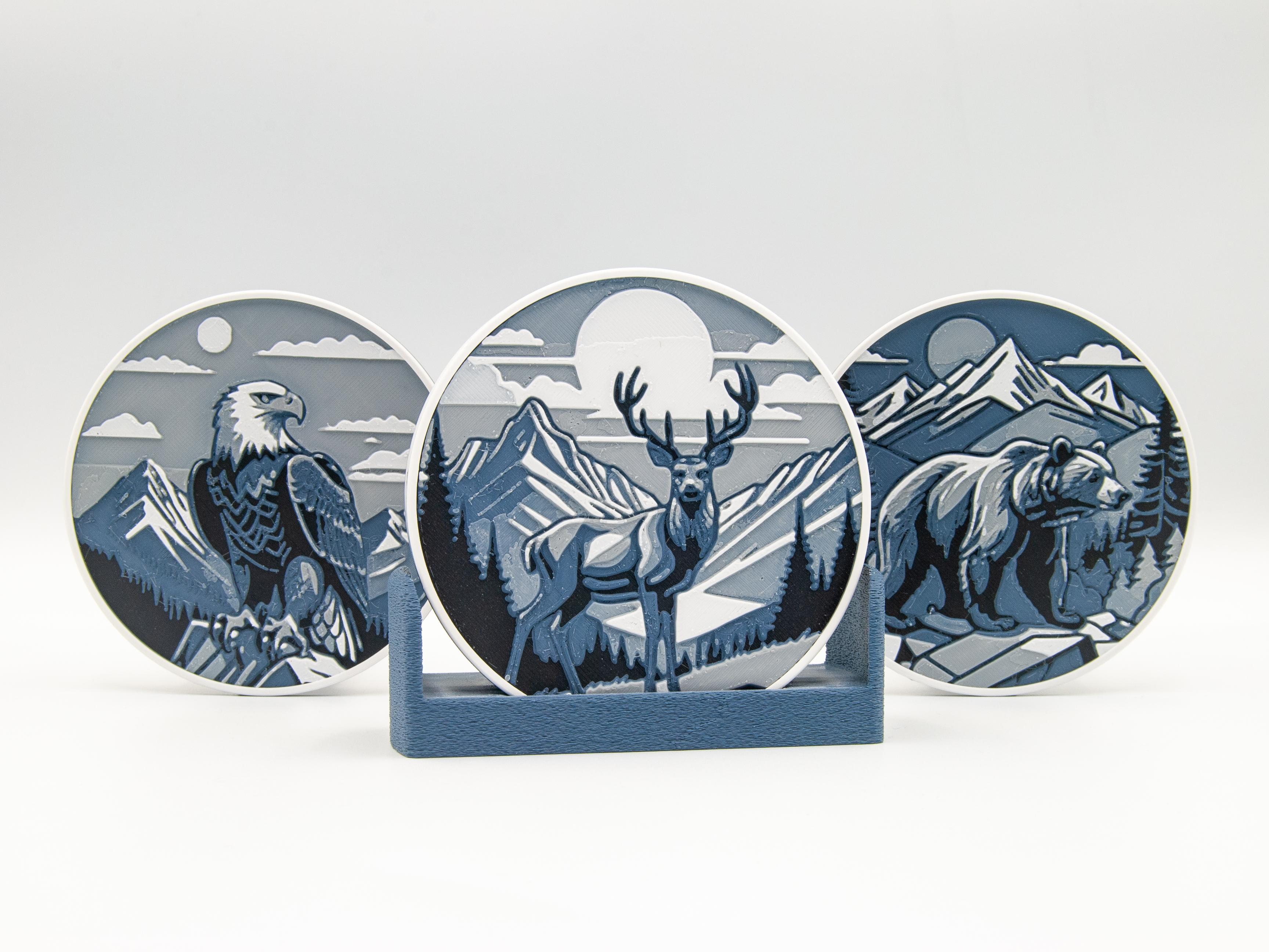 Wildlife Coasters 3d model