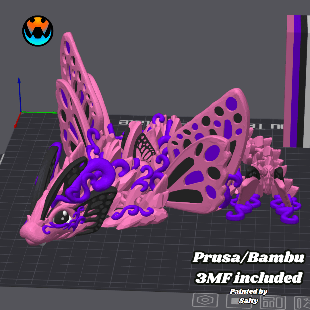 Baby Butterfly Dragon 3d model