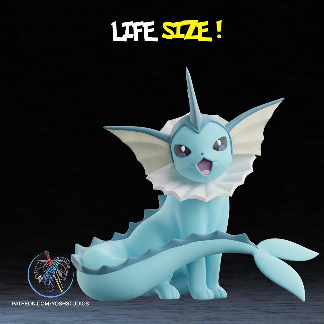 Life Sized Vaporeon 3D Printer File STL 3d model