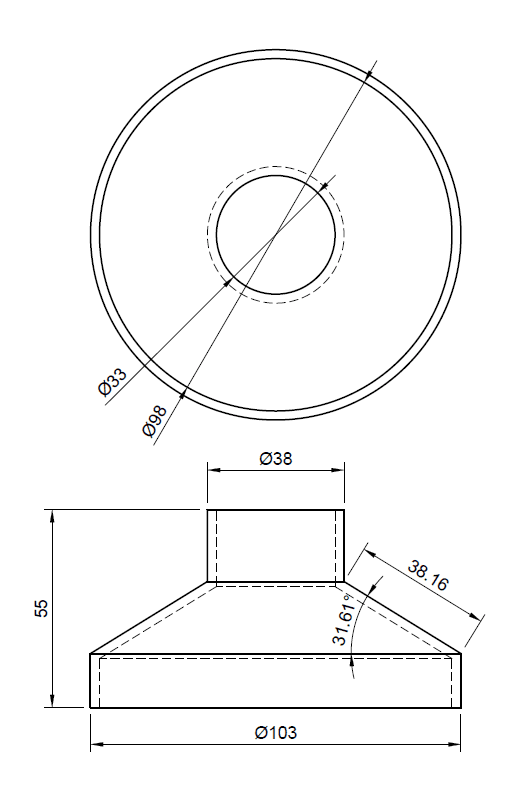 Vacuum Connecter 38mm -98mm  3d model