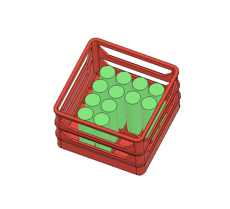 Stackable 18650 battery storage crate.stl 3d model