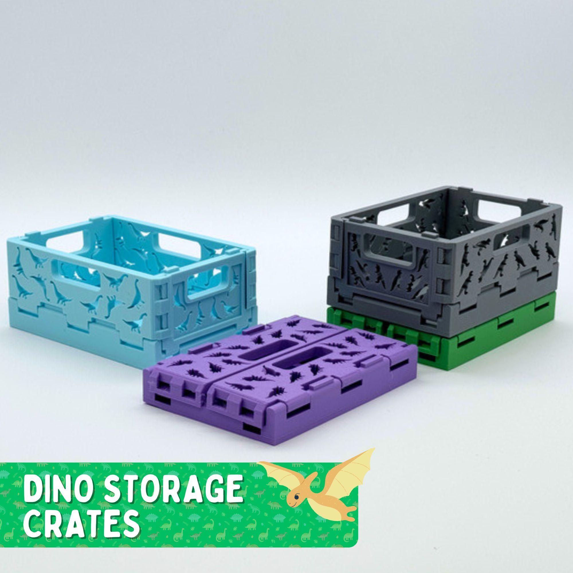 3D Printable Dino Crates (4 Different Variations) 3d model