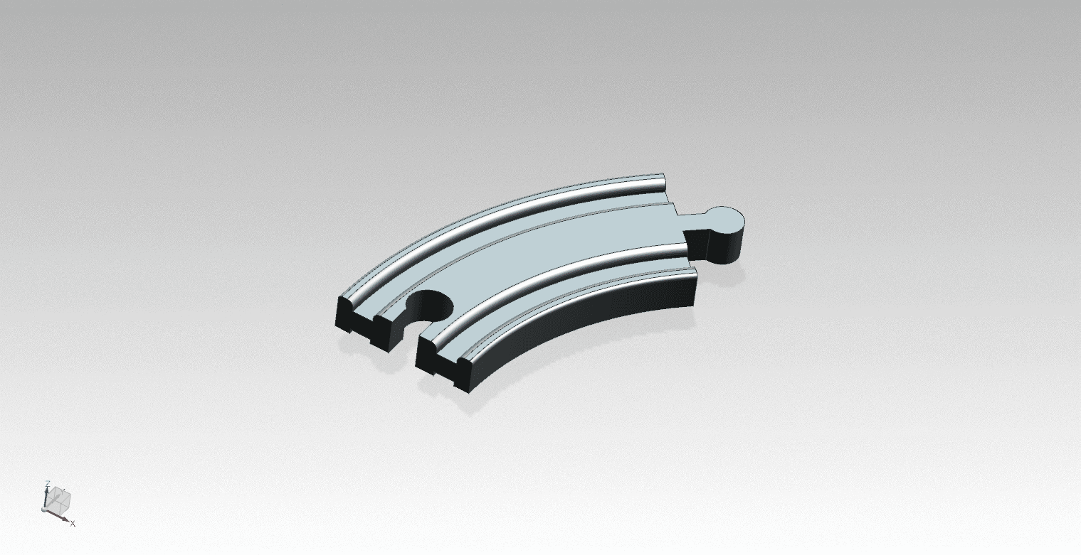 BRIO Style Train Track, Curve, E1 3d model