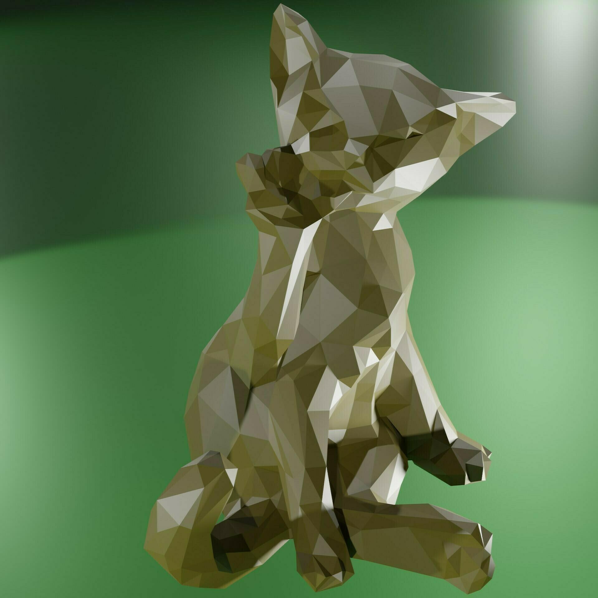 Cat Low Poly 3d model