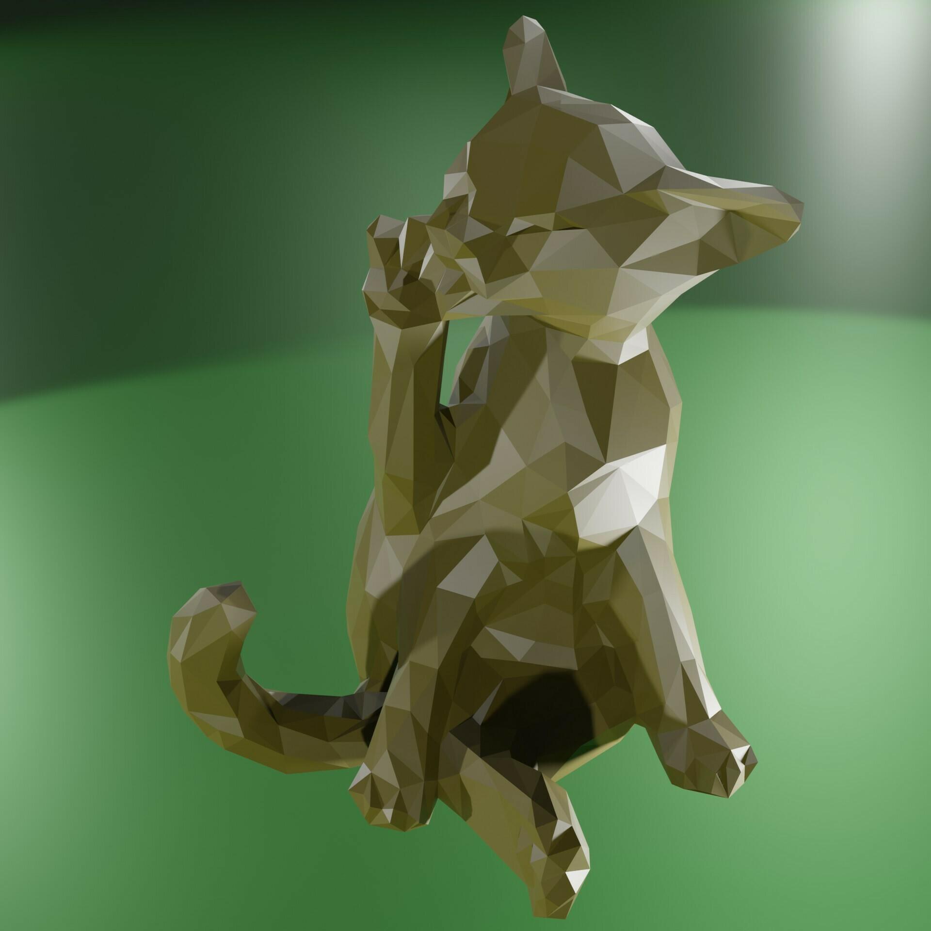 Cat Low Poly 3d model