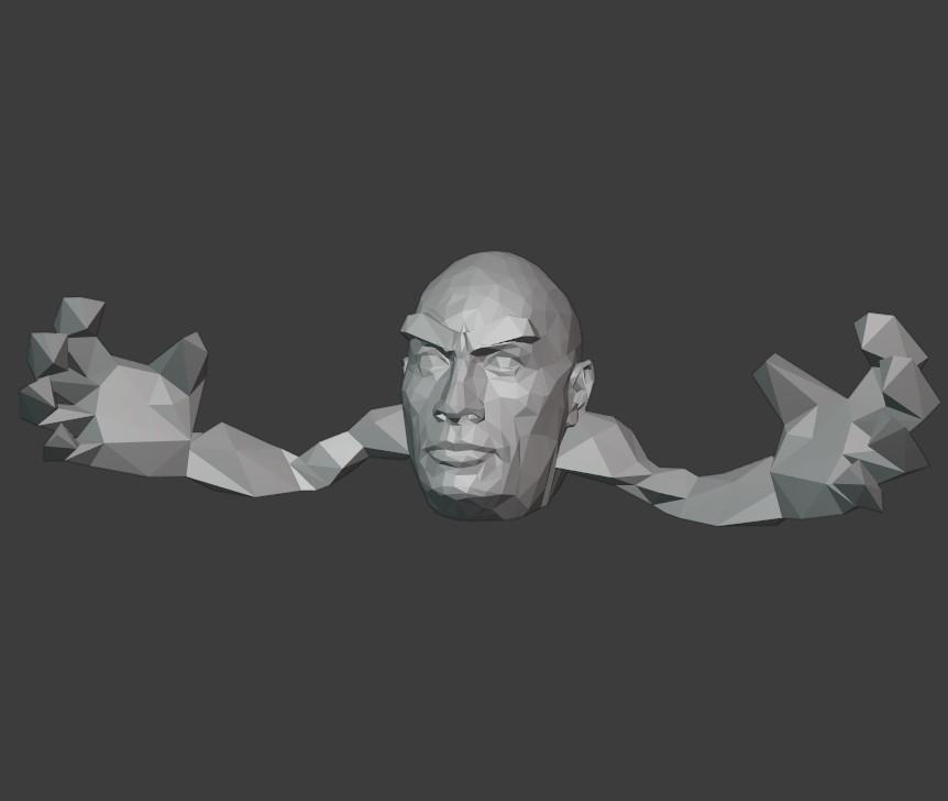 Georock (The Rock + Geodude) 3d model