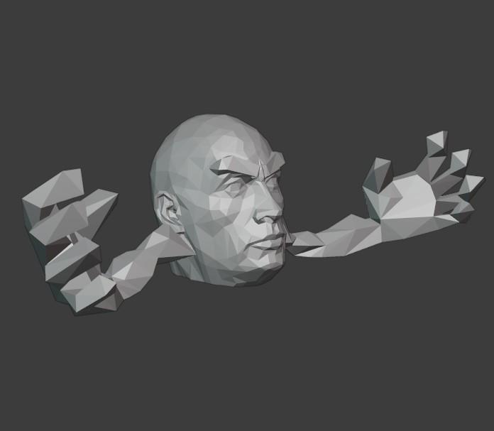 Georock (The Rock + Geodude) 3d model