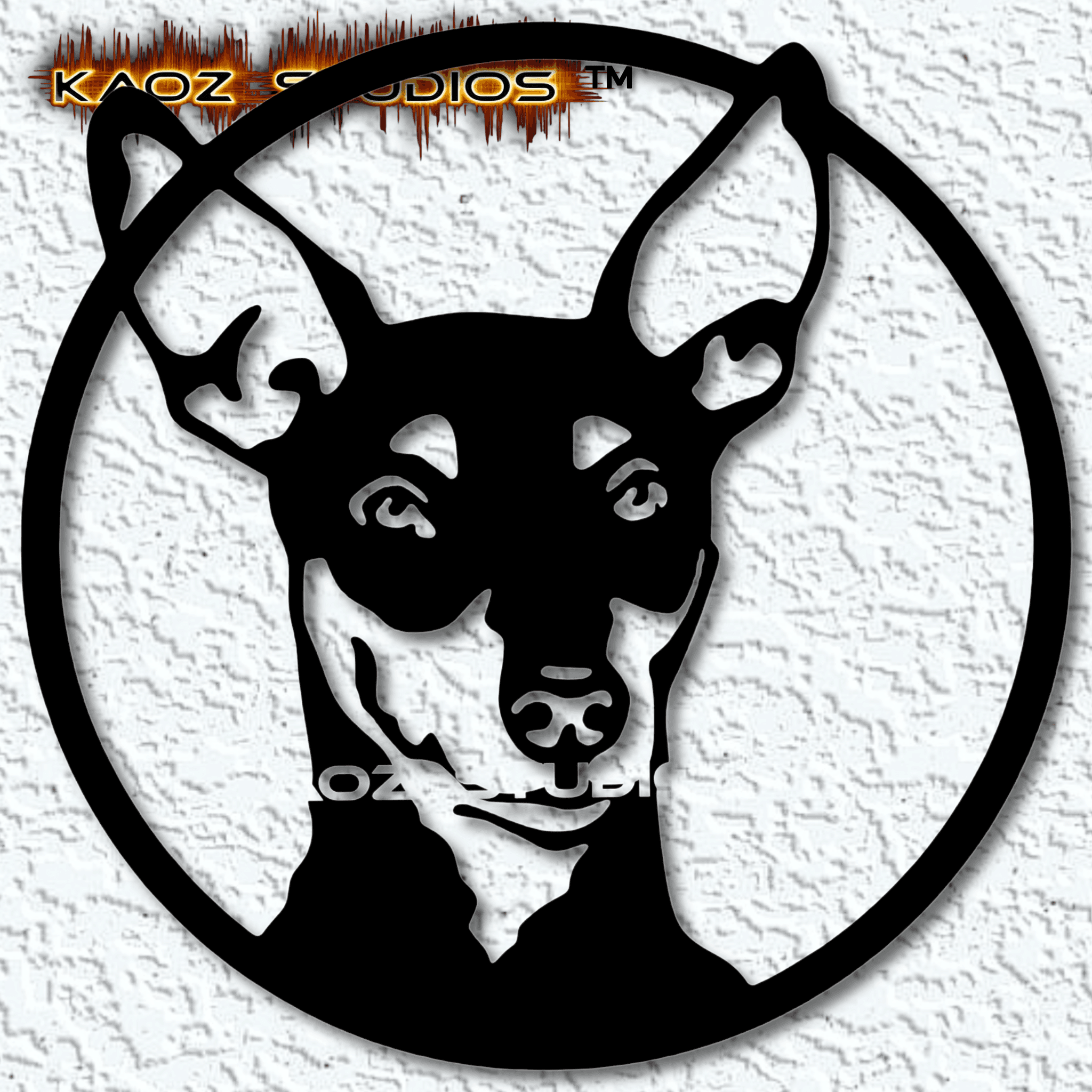 minpin circle wall art miniature pinscher wall decor dog decoration 3d model