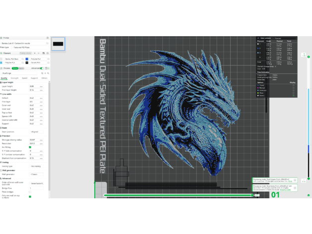 HueForge Dragon 3d model