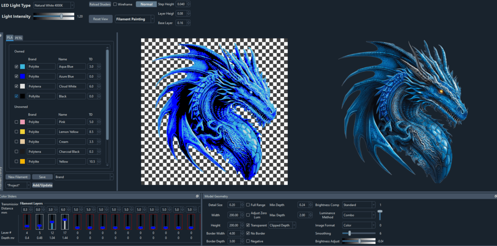 HueForge Dragon 3d model