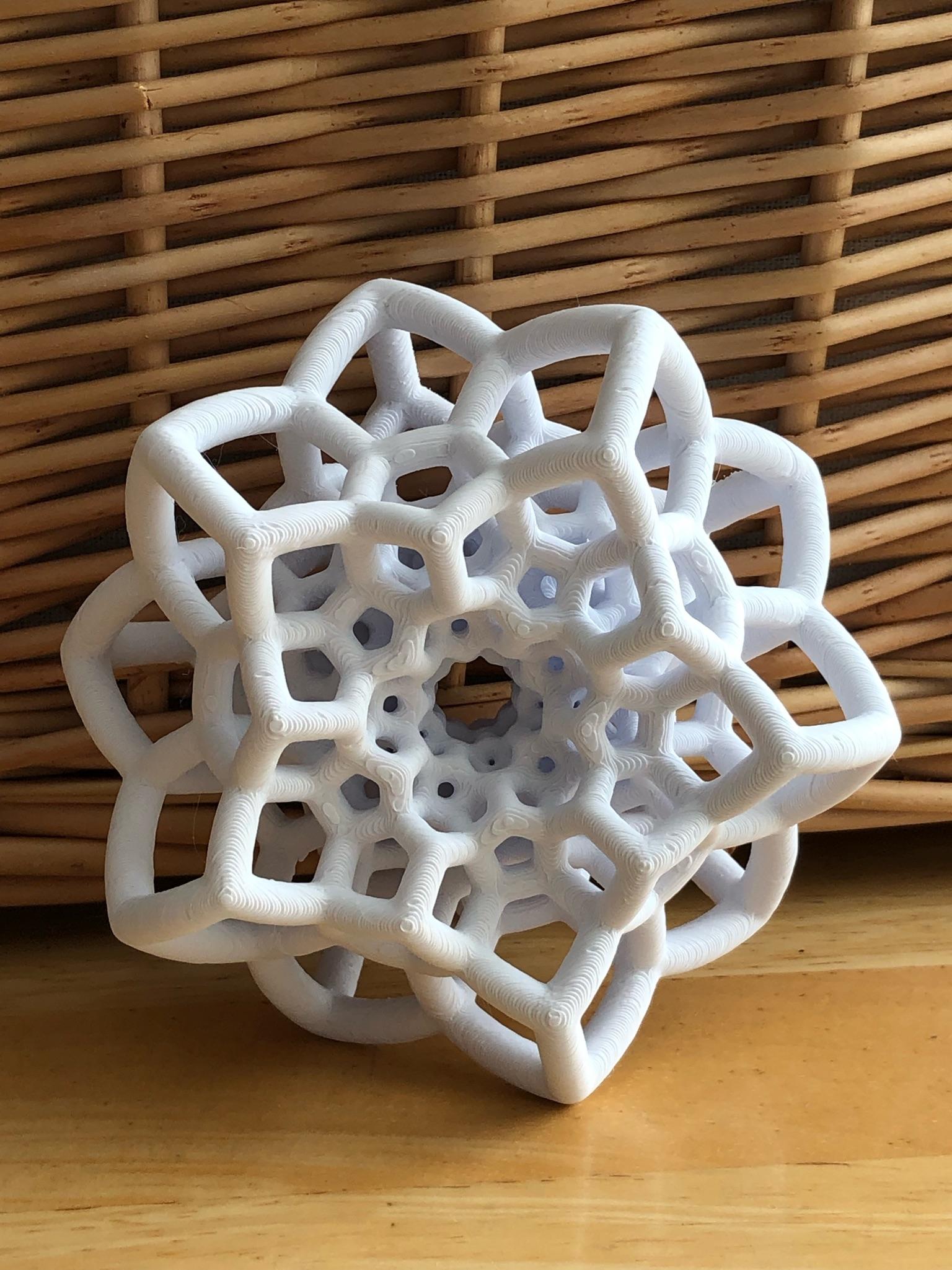 120-Cell Sculpture: Six Intertwining Rings 3d model