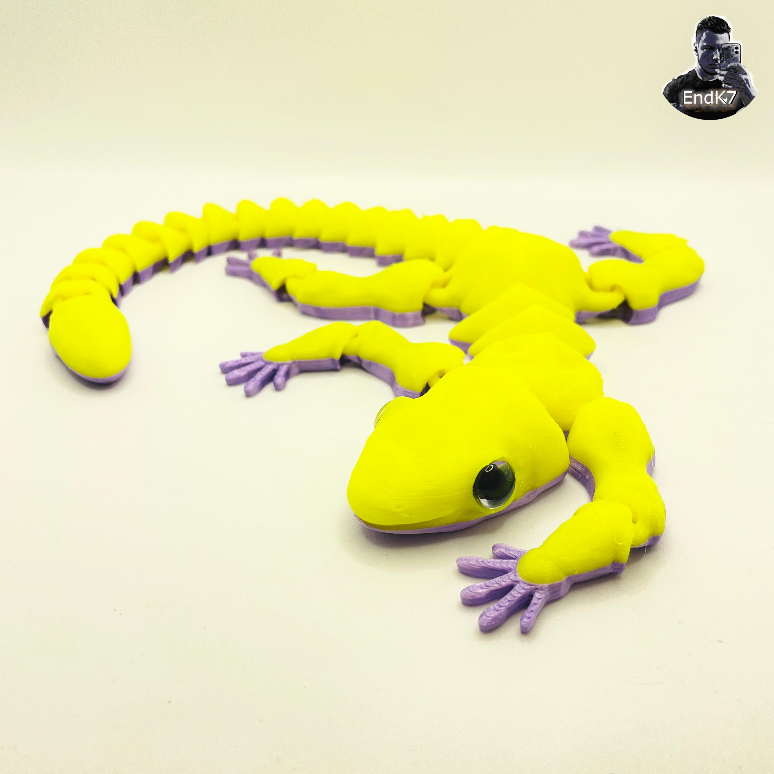 Funny Lizard Gecko - Articulated - Print in Place - No Supports - Flexi 3d model