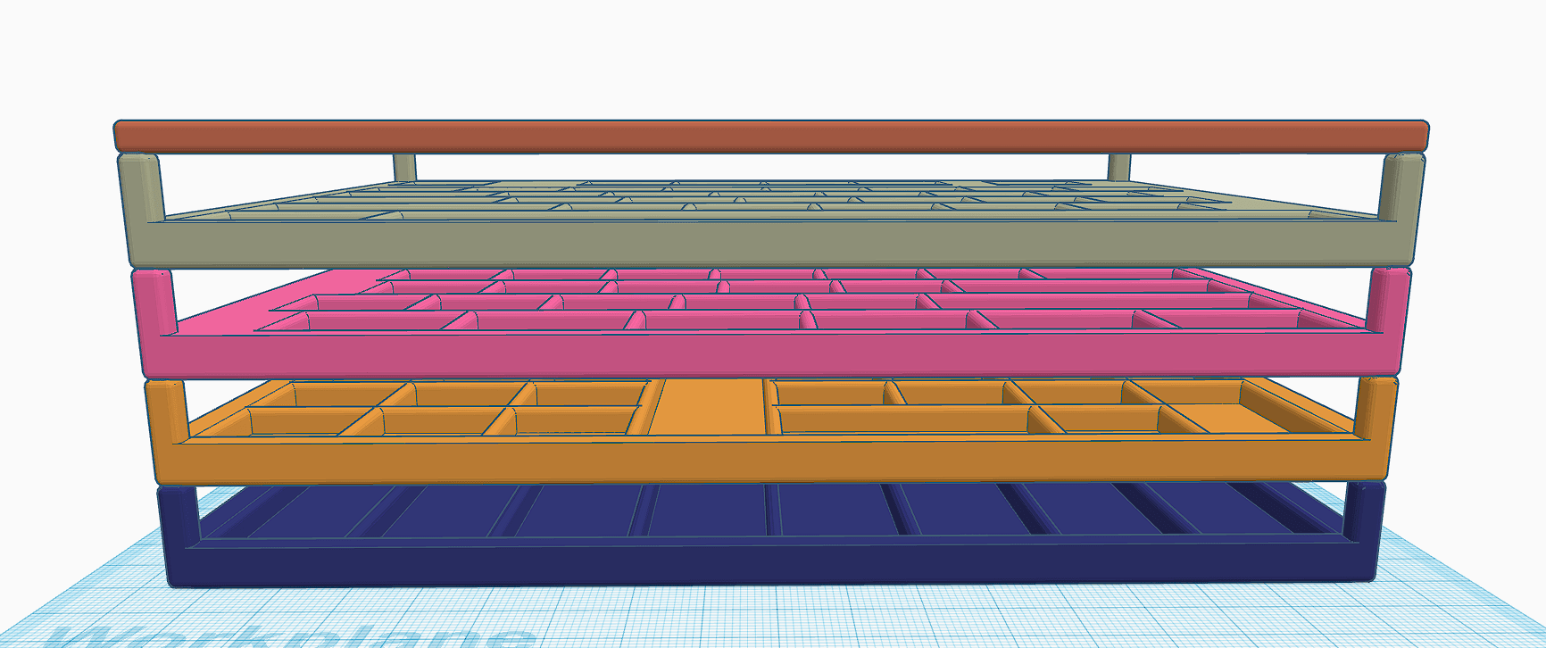 ANSI Keycap Storage - Stackable 3d model