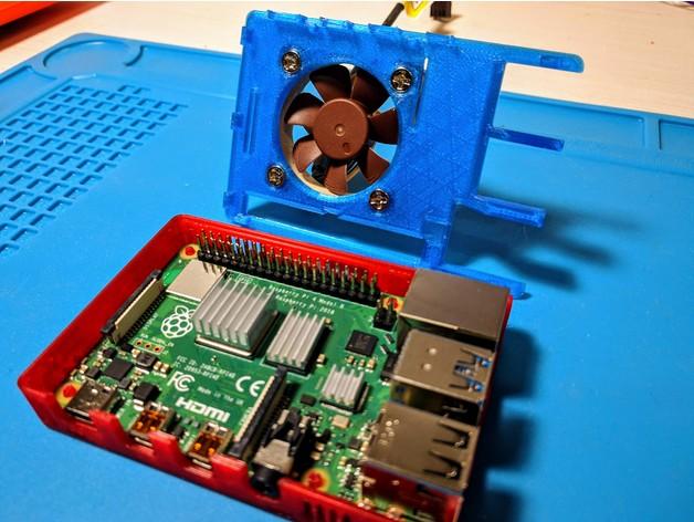 Raspberry Pi 4 B Low Profile 40mm FAN Case (Zip Tie Mountable) 3d model