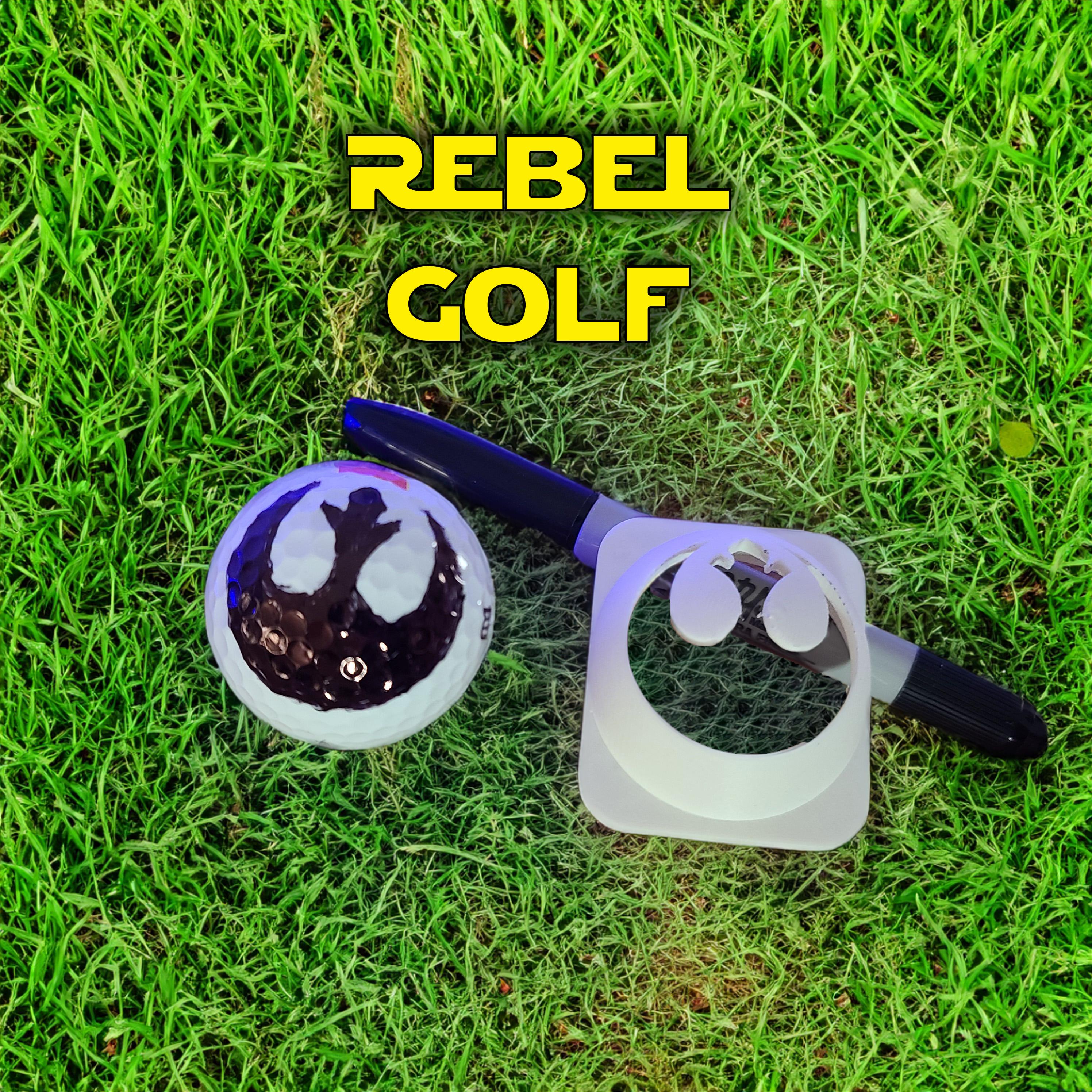 Rebel Golf - Golf Ball Marking Template 3d model