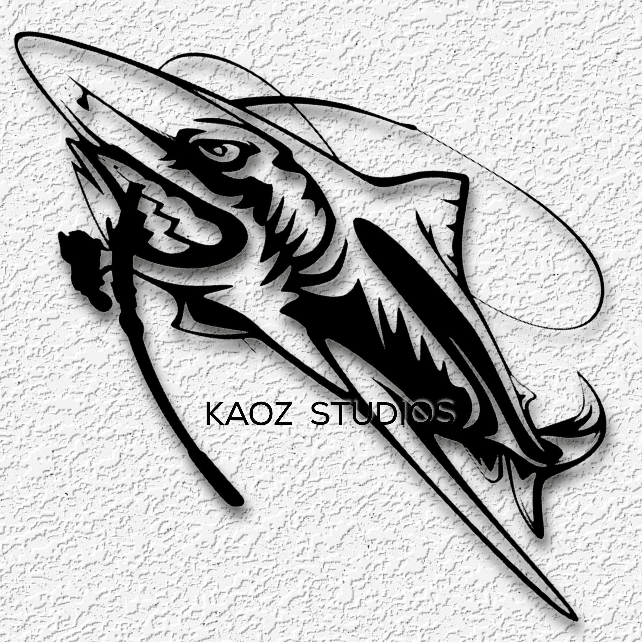 shark wall art deep sea wall decor fishing decoration 3d model