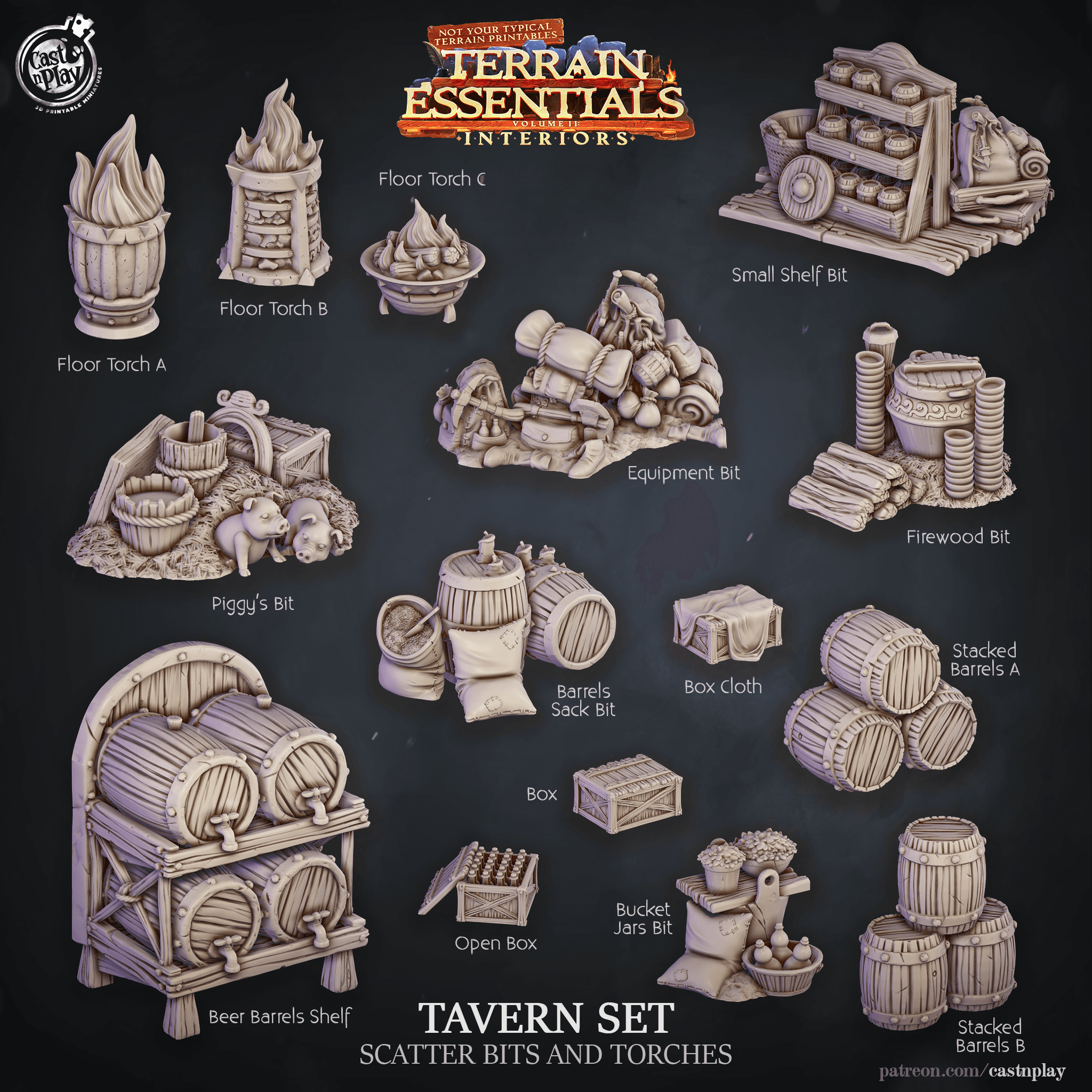 Tavern Set (Pre-Supported) 3d model