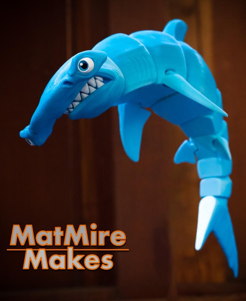 Hammerhead Shark - Articulated Figure 3d model