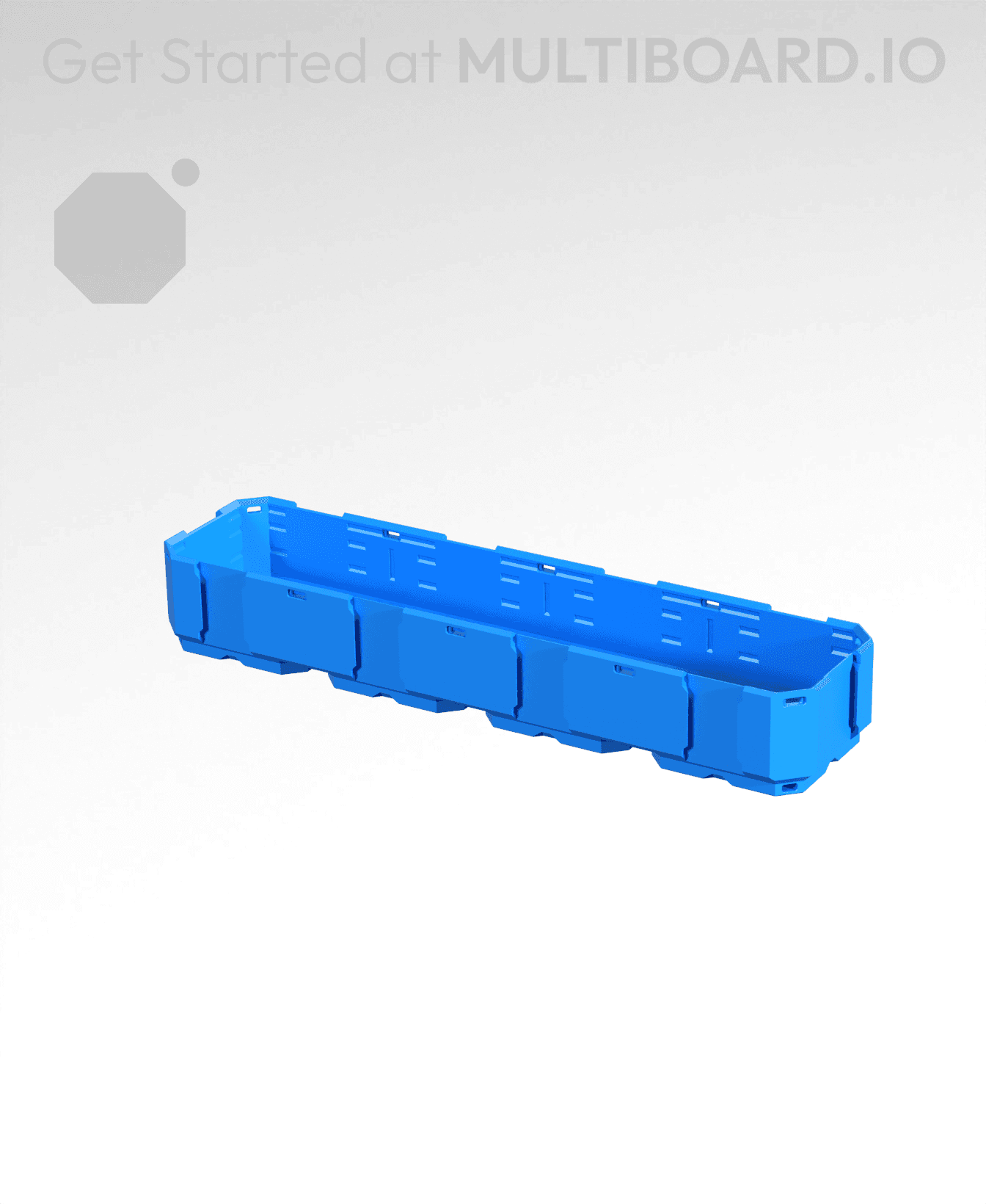 4x1x0.5 - Full Multipoint Rail - Multibin Shell 3d model