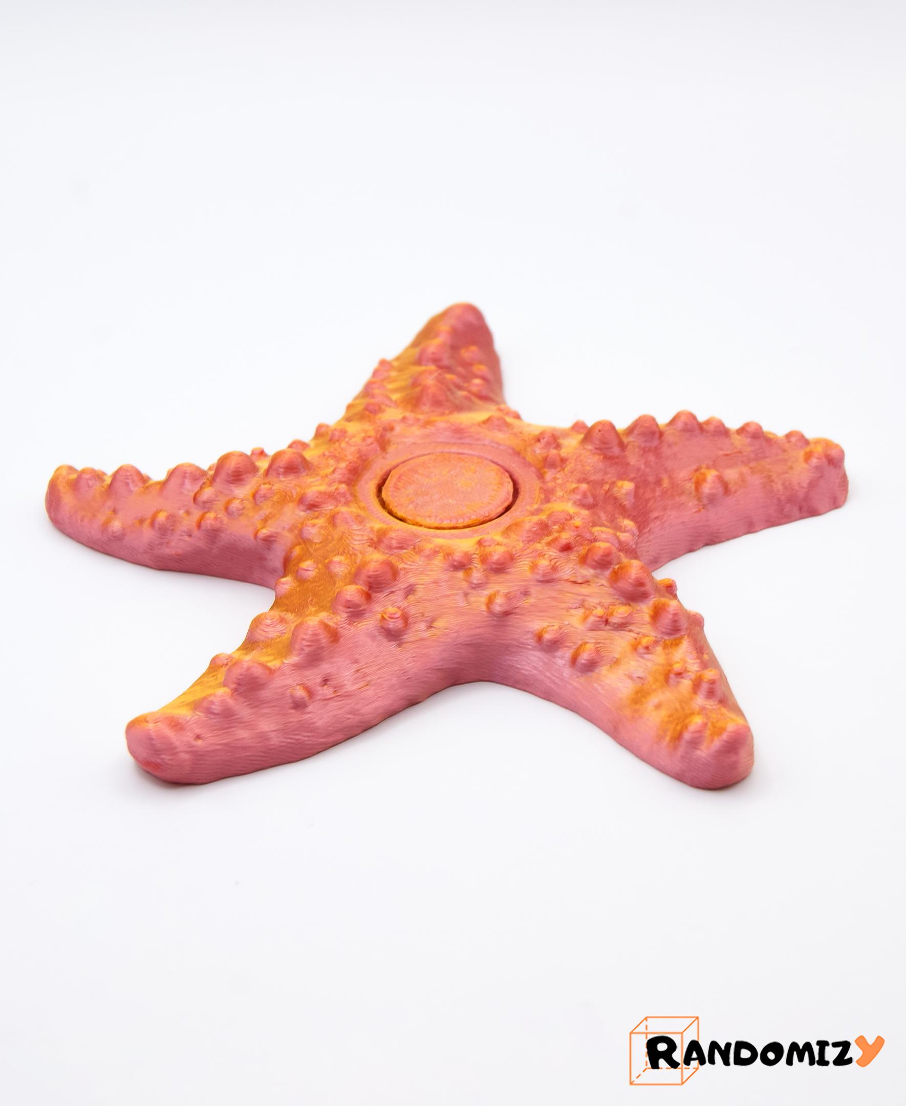 Starfish Fidget Spinner (Wide Twisted) 3d model