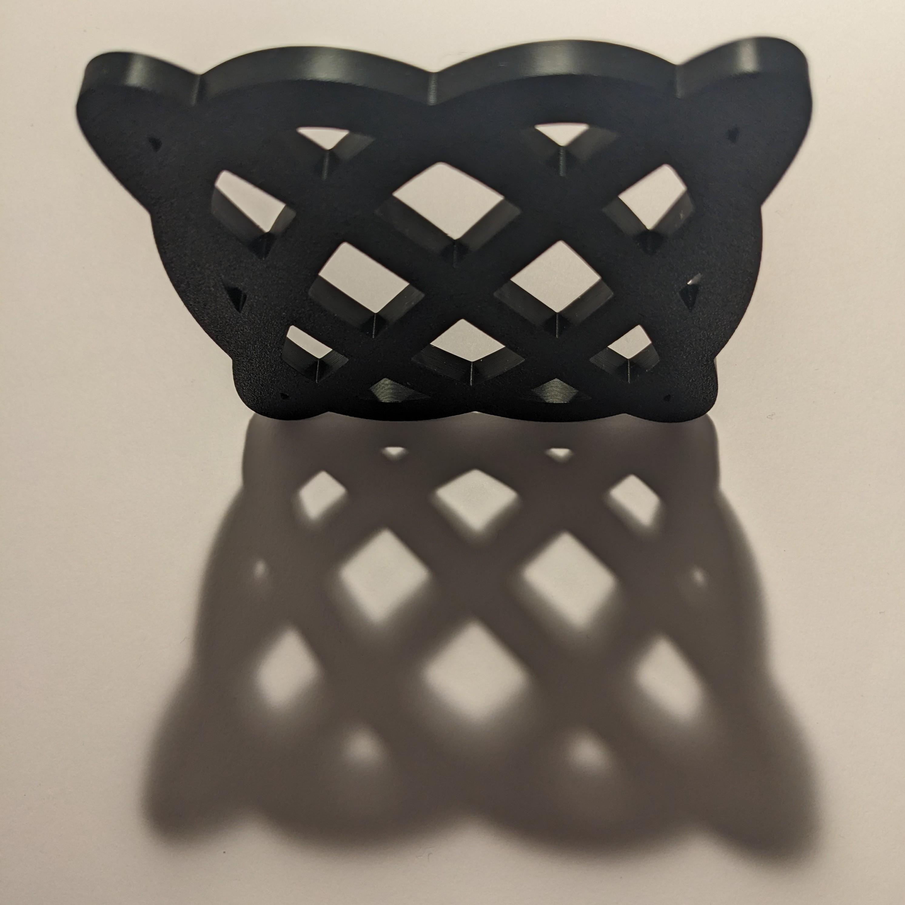 Lissajous Figure Wall Art Coaster 3d model