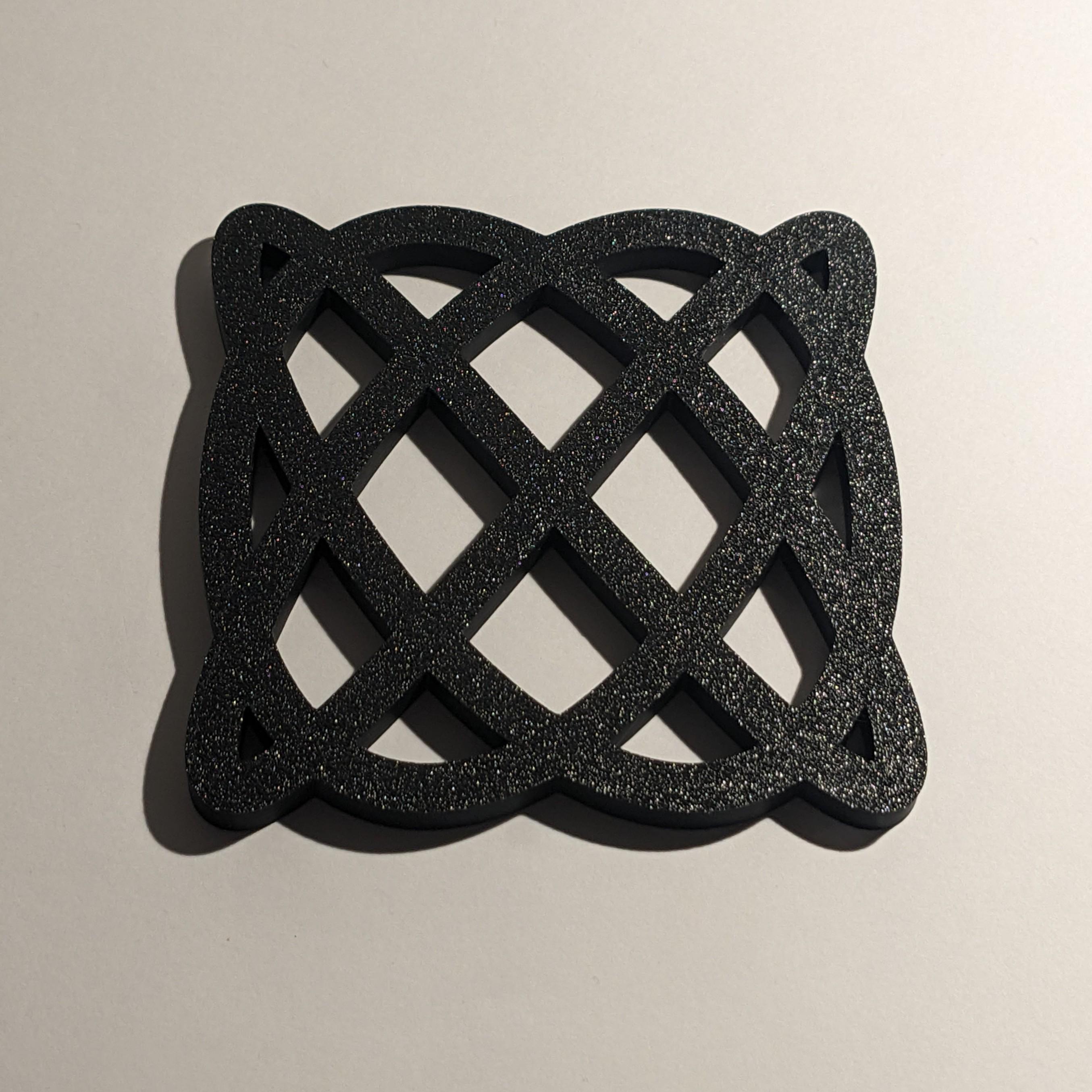 Lissajous Figure Wall Art Coaster 3d model