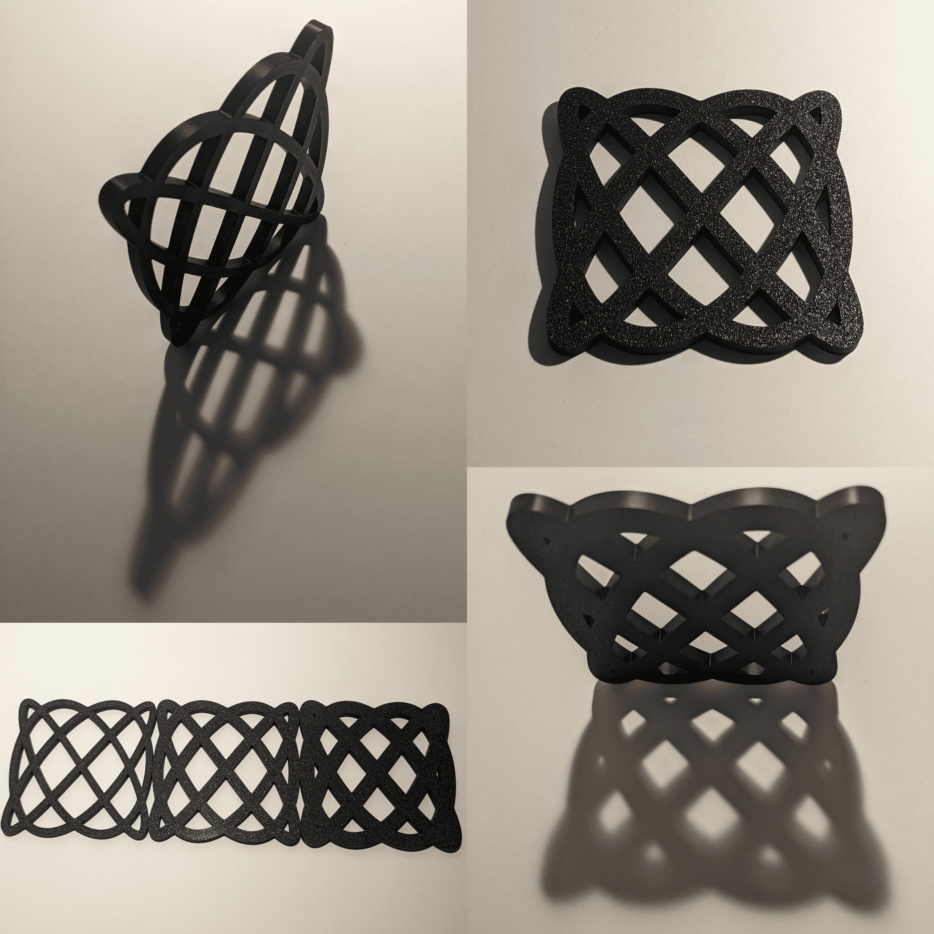 Lissajous Figure Wall Art Coaster 3d model