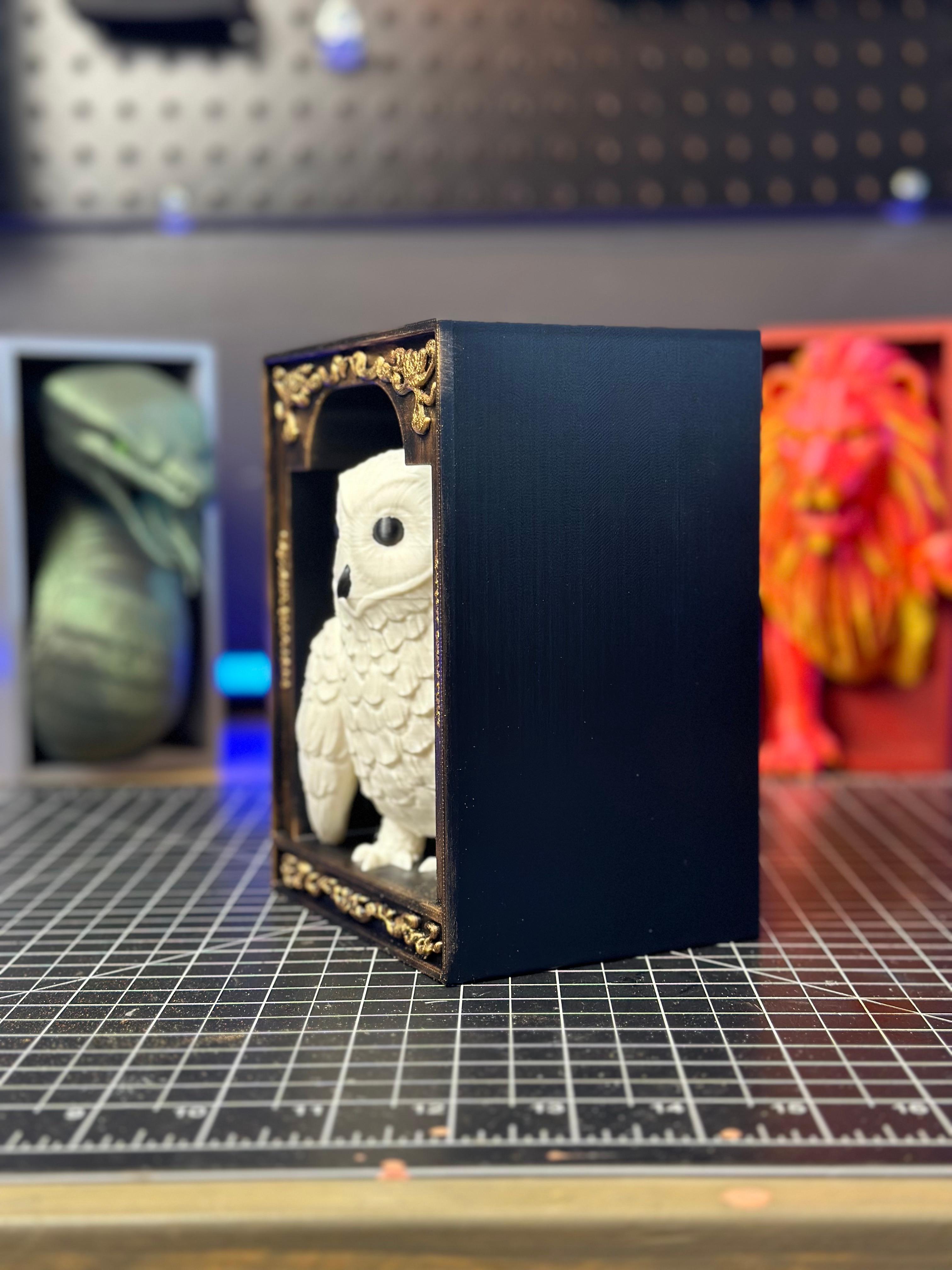 Snowy Owl Book Nook: Hedwig Inspired 3d model