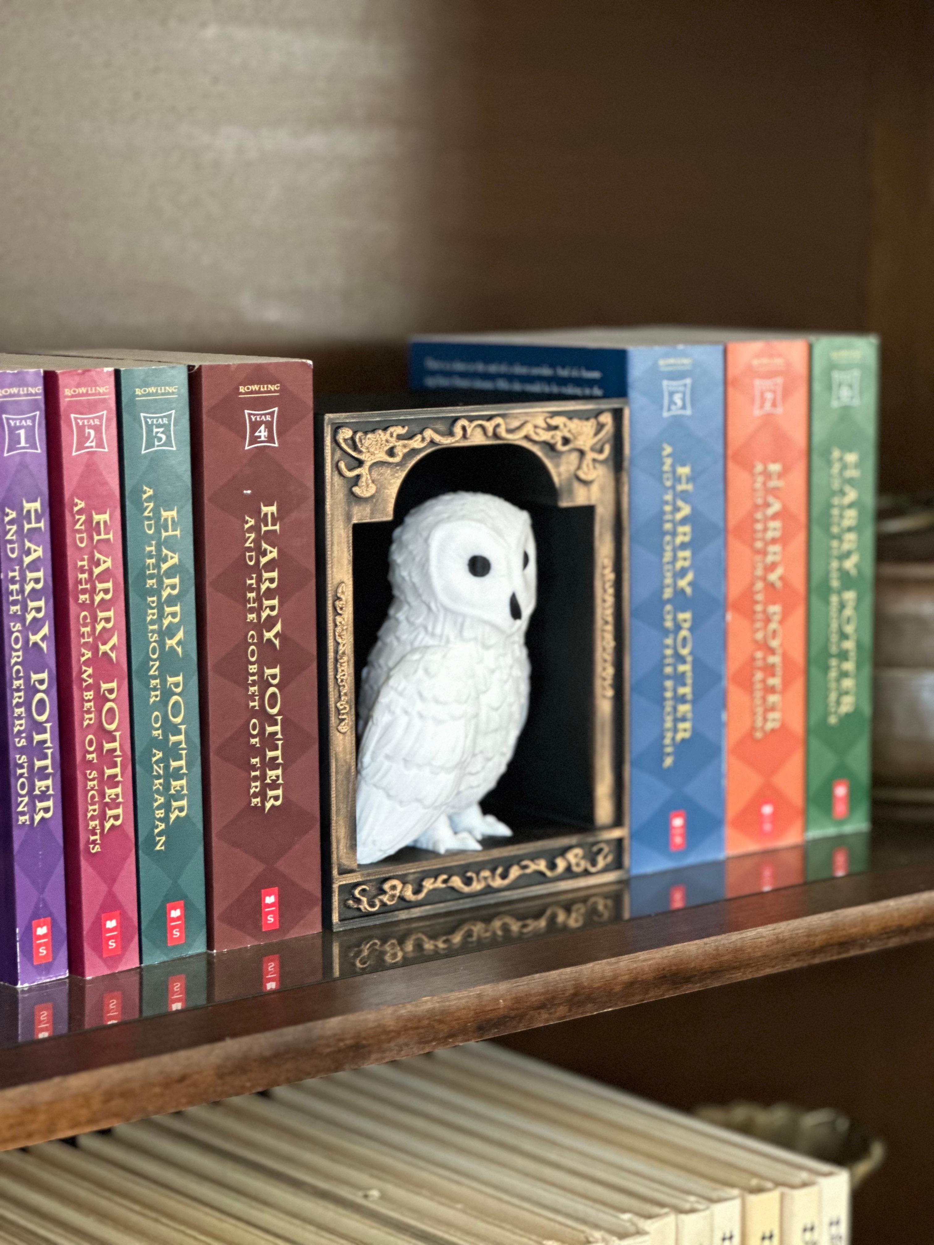 Snowy Owl Book Nook: Hedwig Inspired 3d model