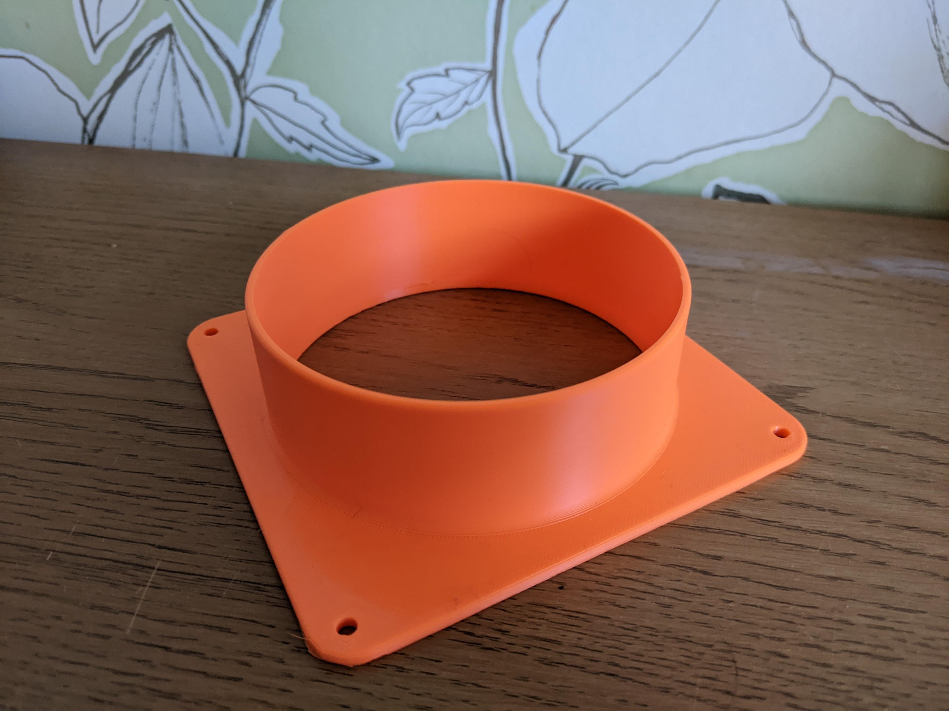 100mm Ducting to 120mm Fan Adapter 3d model