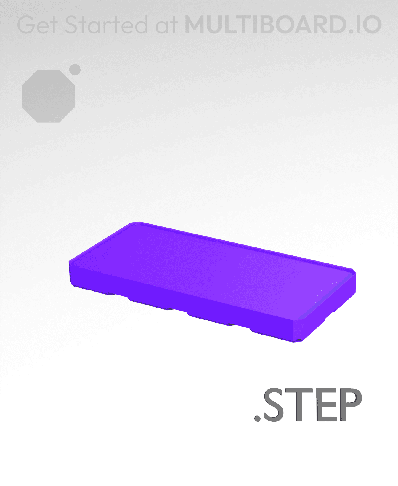 4x2x0·5 - Multibin Insert - STEP Remixing File 3d model