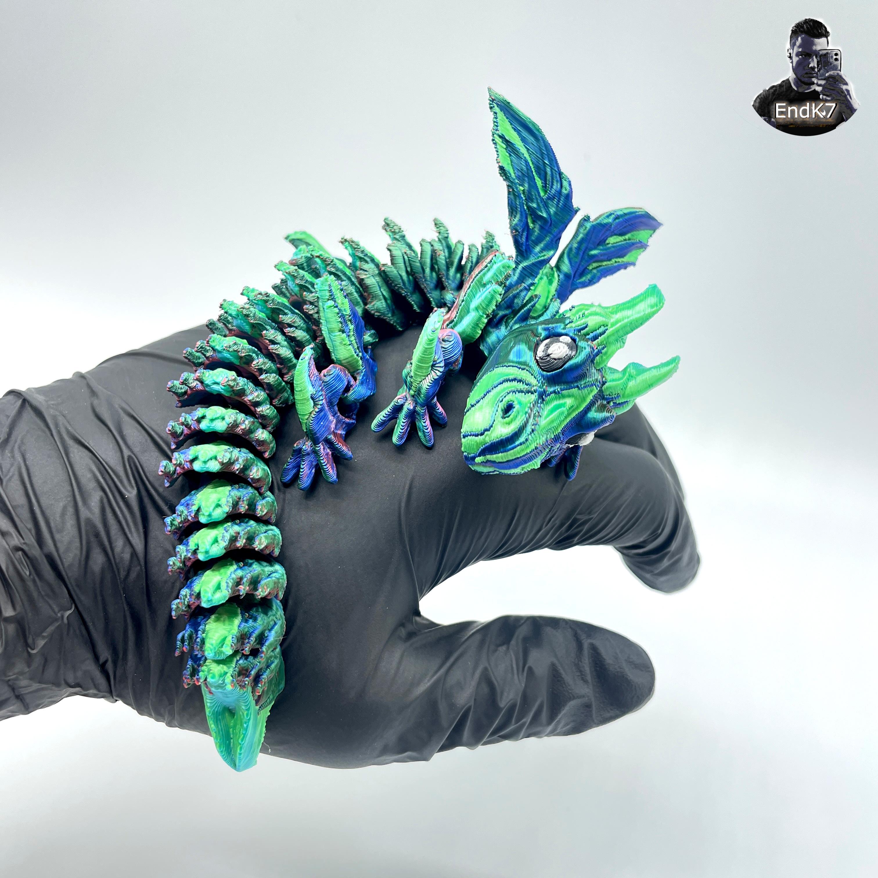 Majestic Baby Dragon 🐉 - Articulated - Print in Place - No Supports 3d model