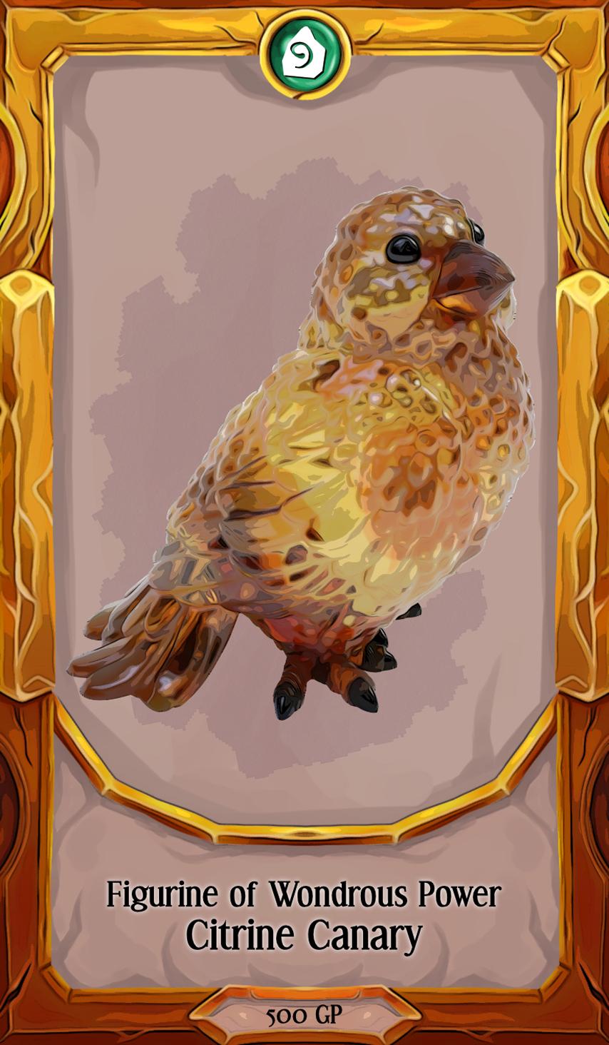 Figurine of Wondrous Power - Citrine Canary 3d model