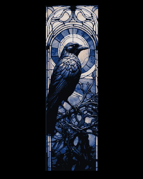 Stained Glass Depictions of the Lone Crow - Set of Bookmarks 3d model