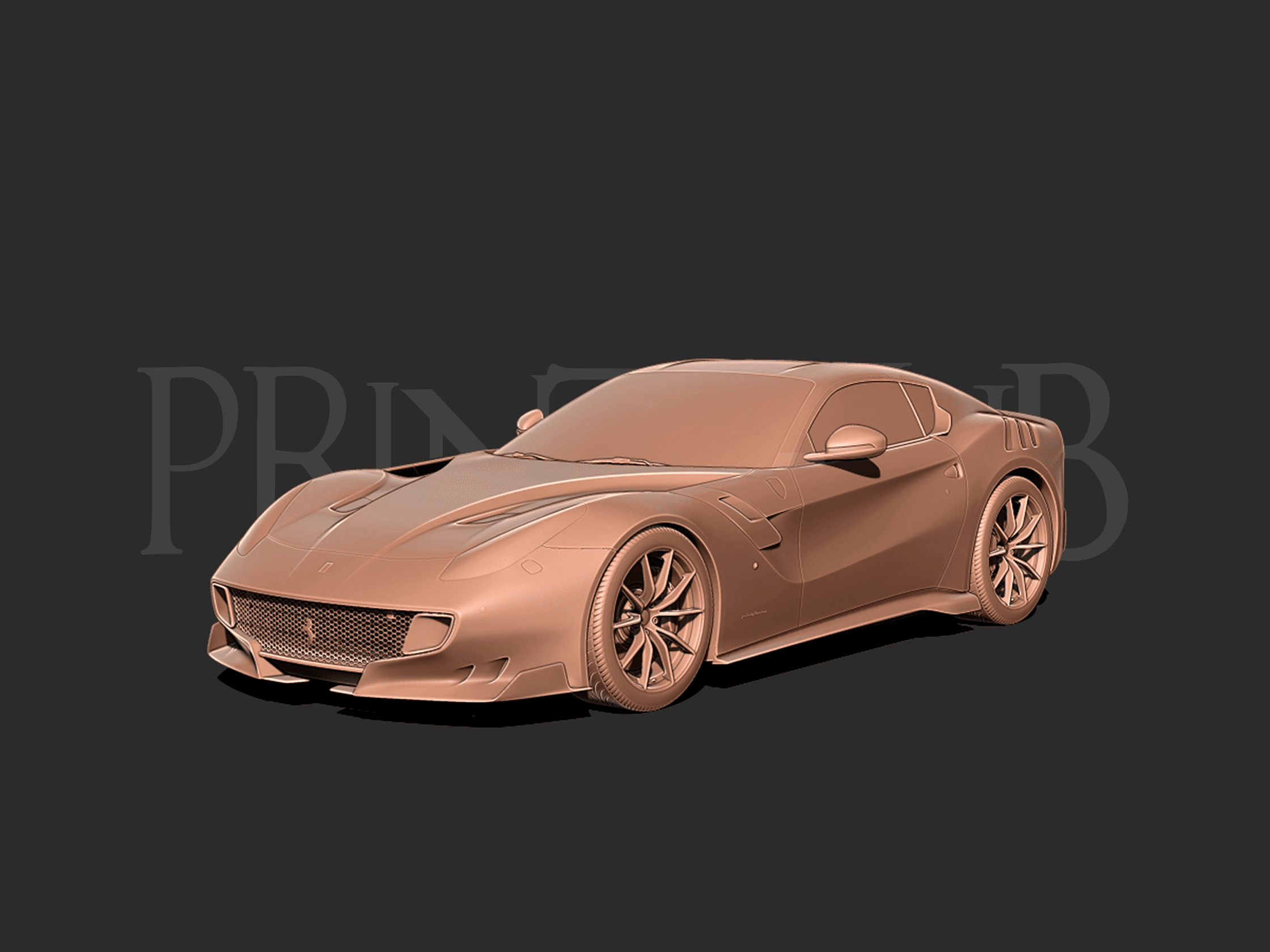 Ferrari F12 3d print model 3d model