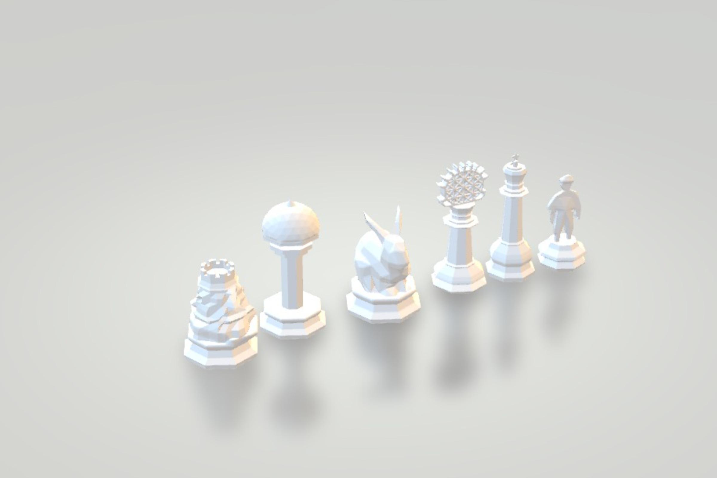 Chess set - Ankara city theme 3d model