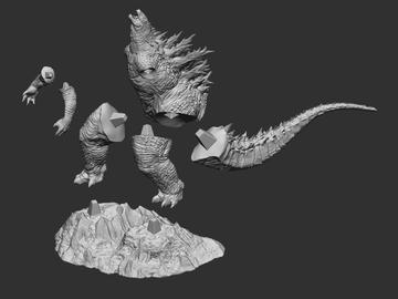 Godzilla Statue 3d model