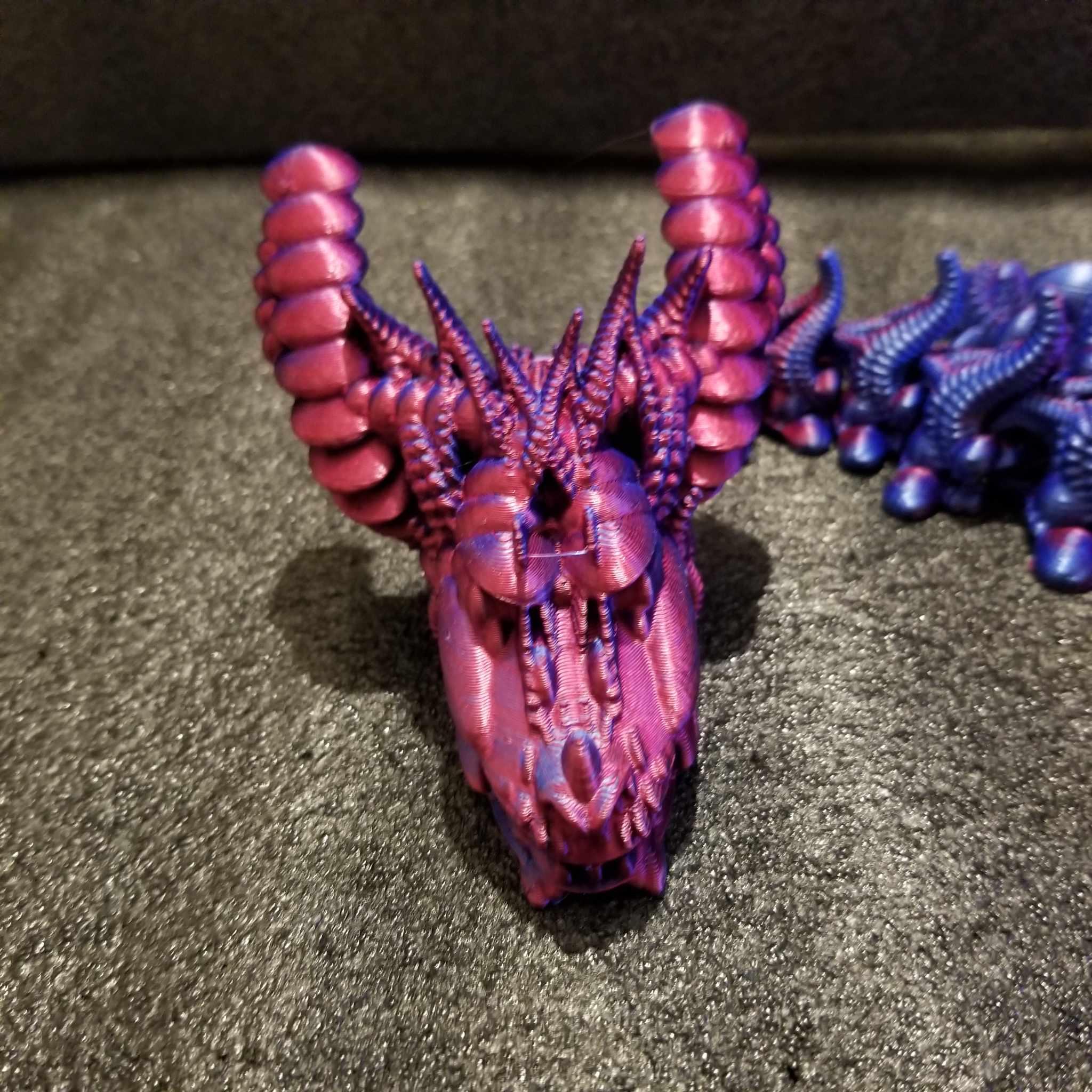 Shakaworld3D Curved Horned Dragon Release V3.stl 3d model